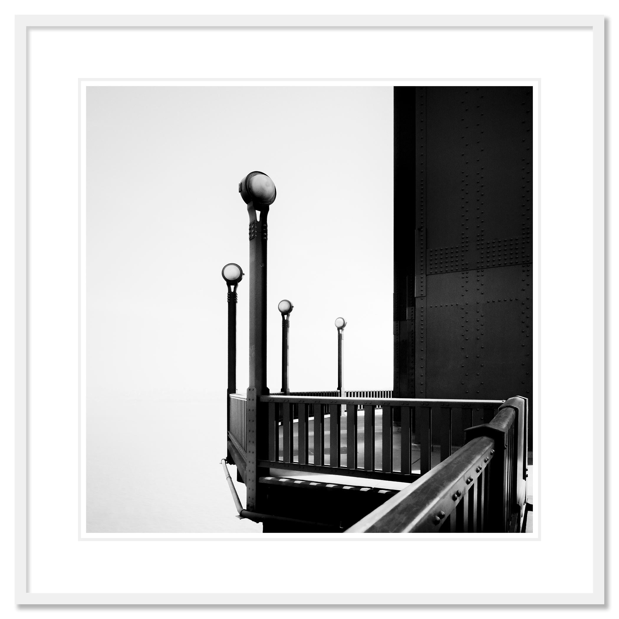 Golden Gate Bridge, monochrome limited minimalist cityscape For Sale 1
