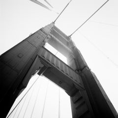 Golden Gate Bridge, Tower, San Francisco, monochrome cityscape, limited edition