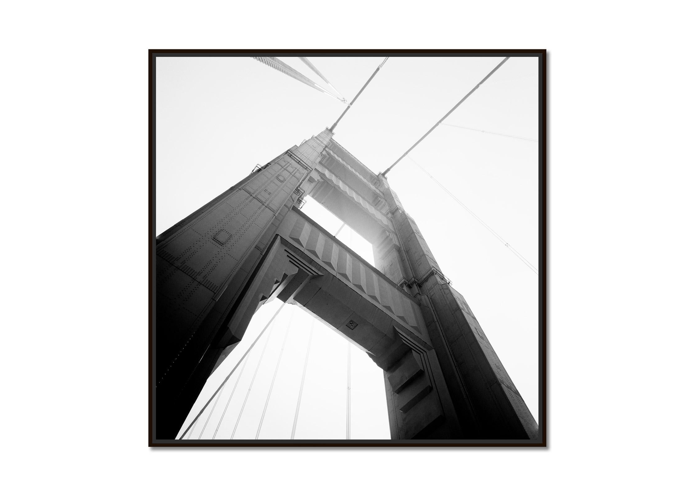Golden Gate Bridge, Tower, San Francisco, USA, black and white art photography - Photograph by Gerald Berghammer