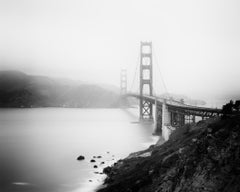 long gate overlook Golden Gate Overlook, San Francisco, USA - black and white landscape photography