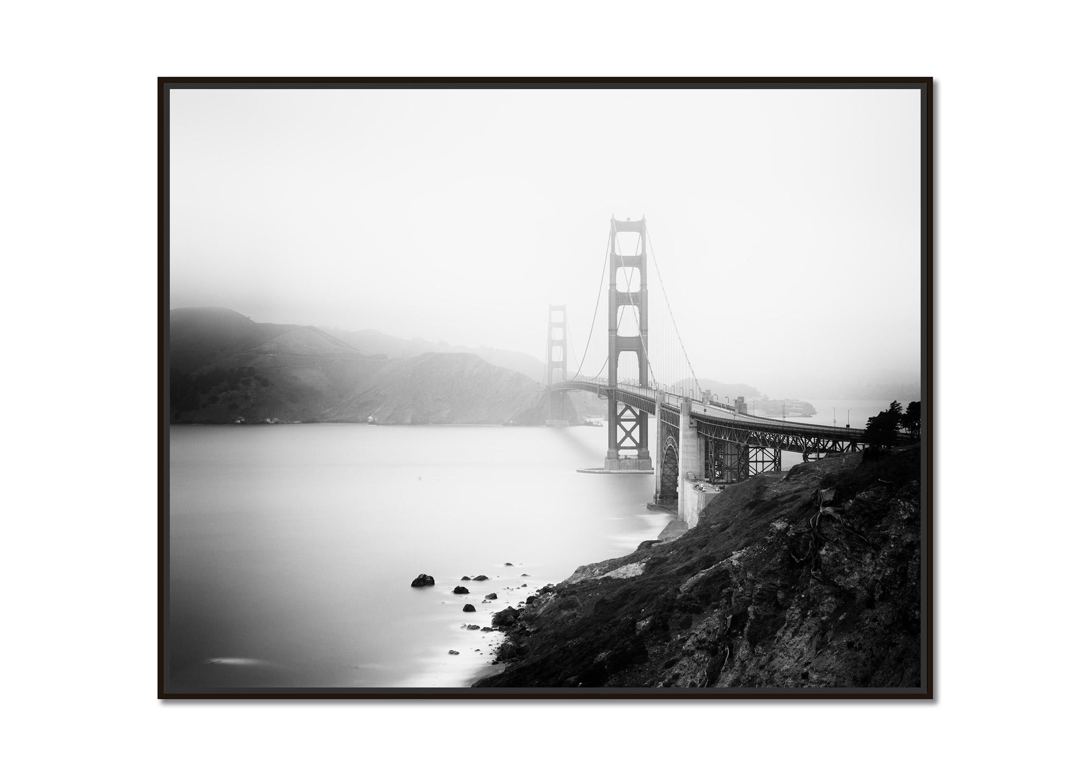 Golden Gate Overlook San Francisco USA black white art landscape photography - Photograph by Gerald Berghammer