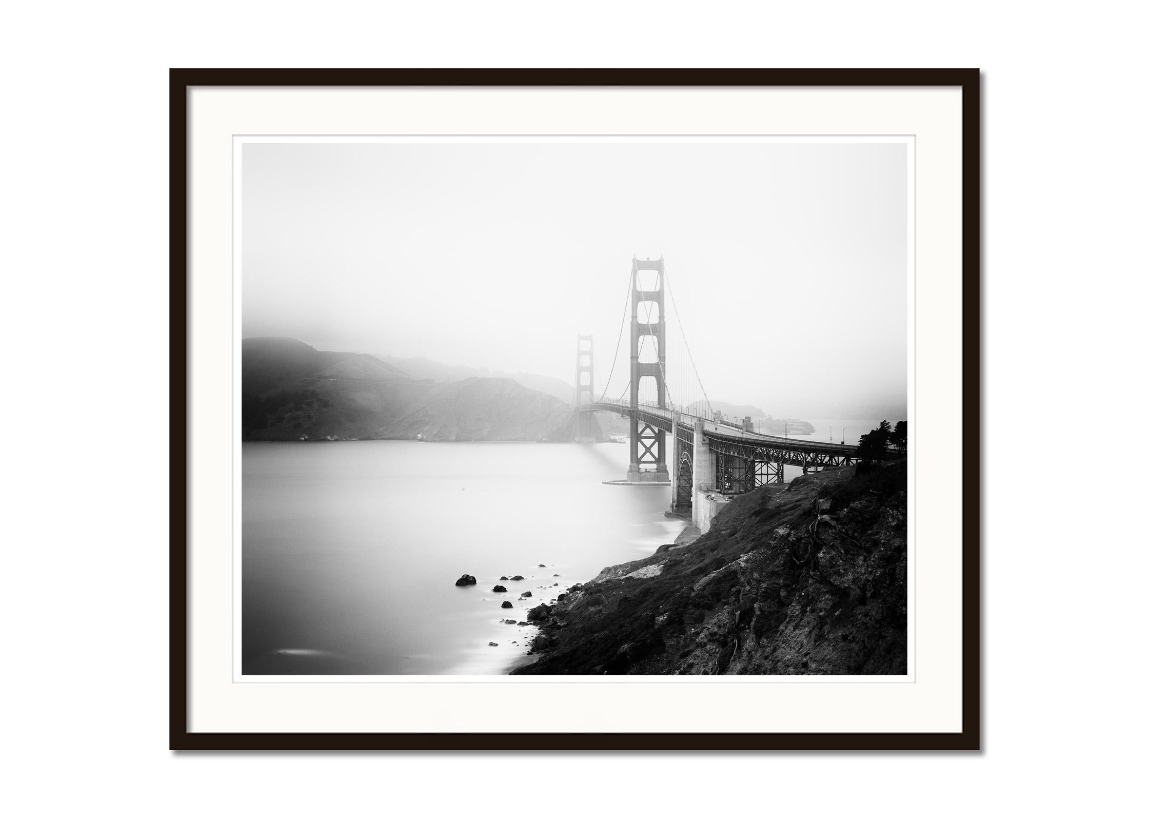 Golden Gate Overlook San Francisco USA black white art landscape photography - Contemporary Photograph by Gerald Berghammer