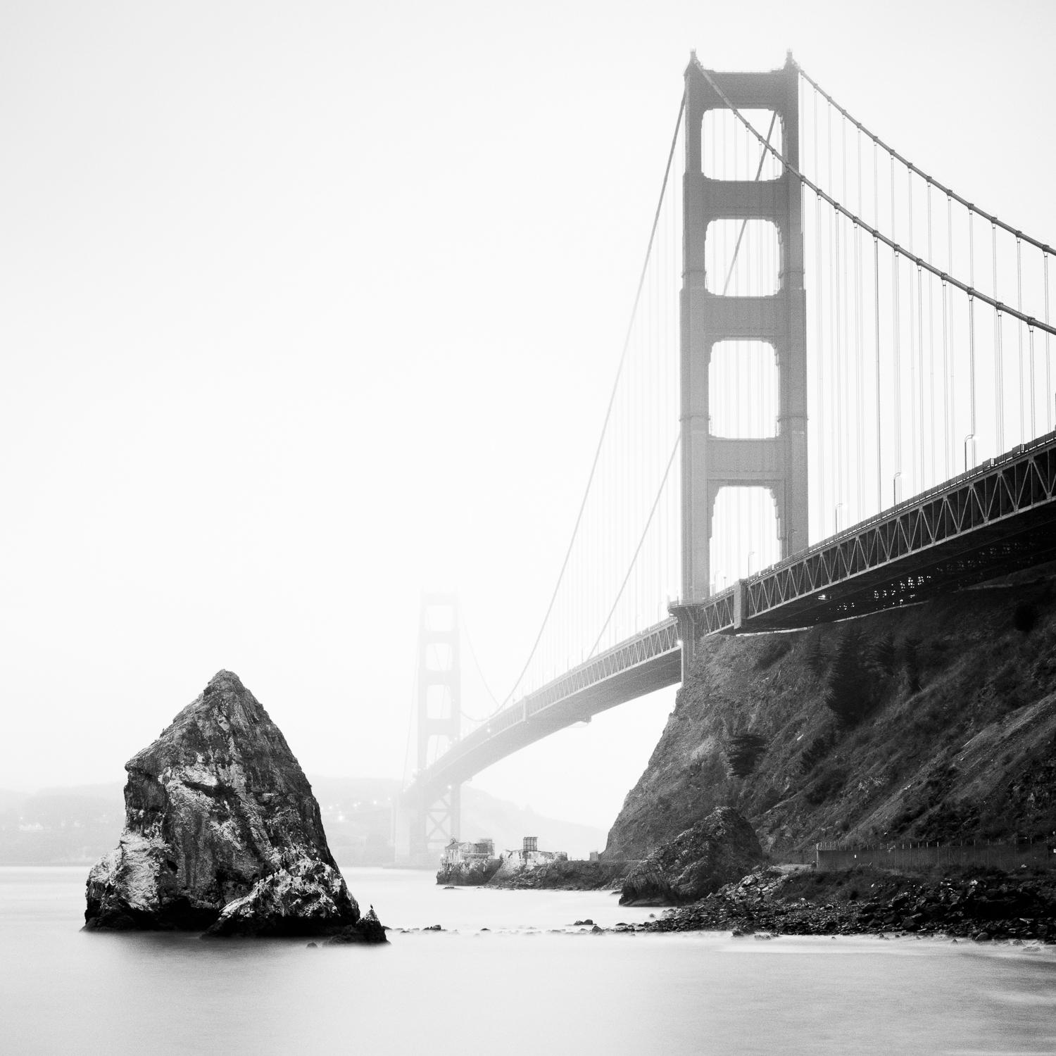 Golden Gate, San Francisco, black and white gelatin silver photography, framed - Contemporary Photograph by Gerald Berghammer