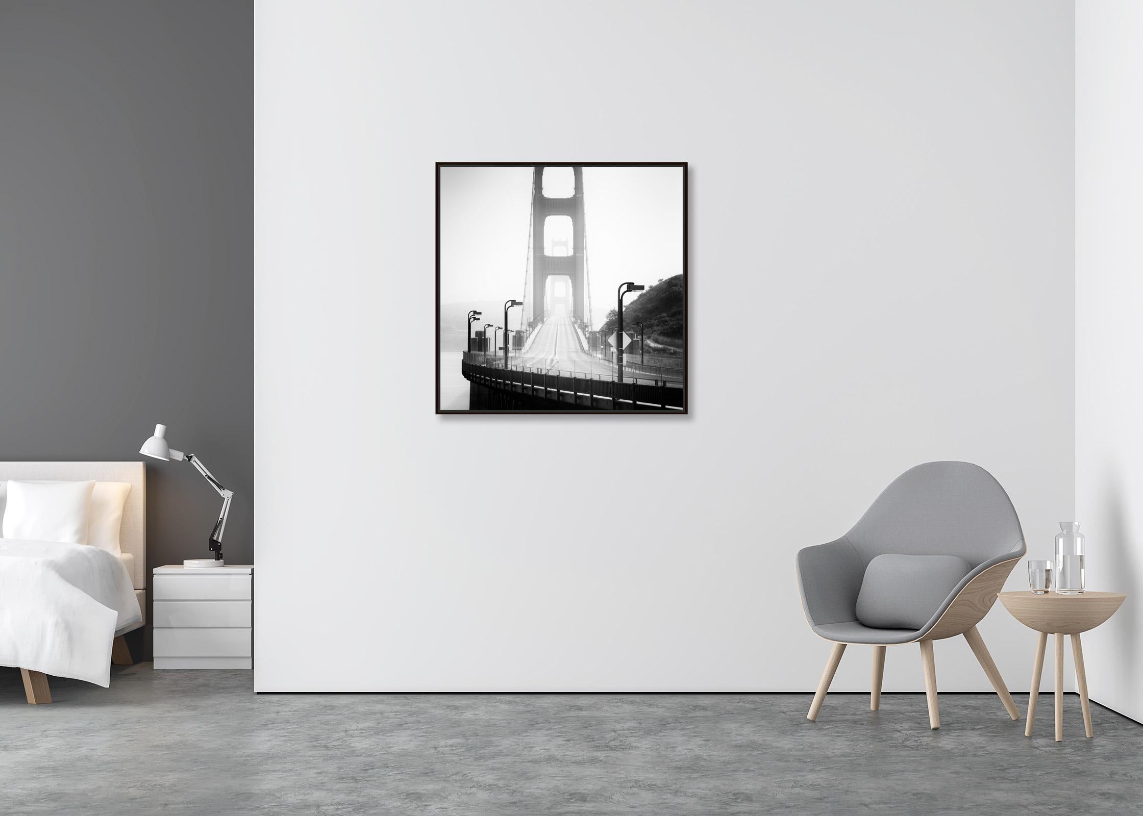 Golden Gate, San Francisco, black and white long exposure, cityscape photography - Contemporary Photograph by Gerald Berghammer