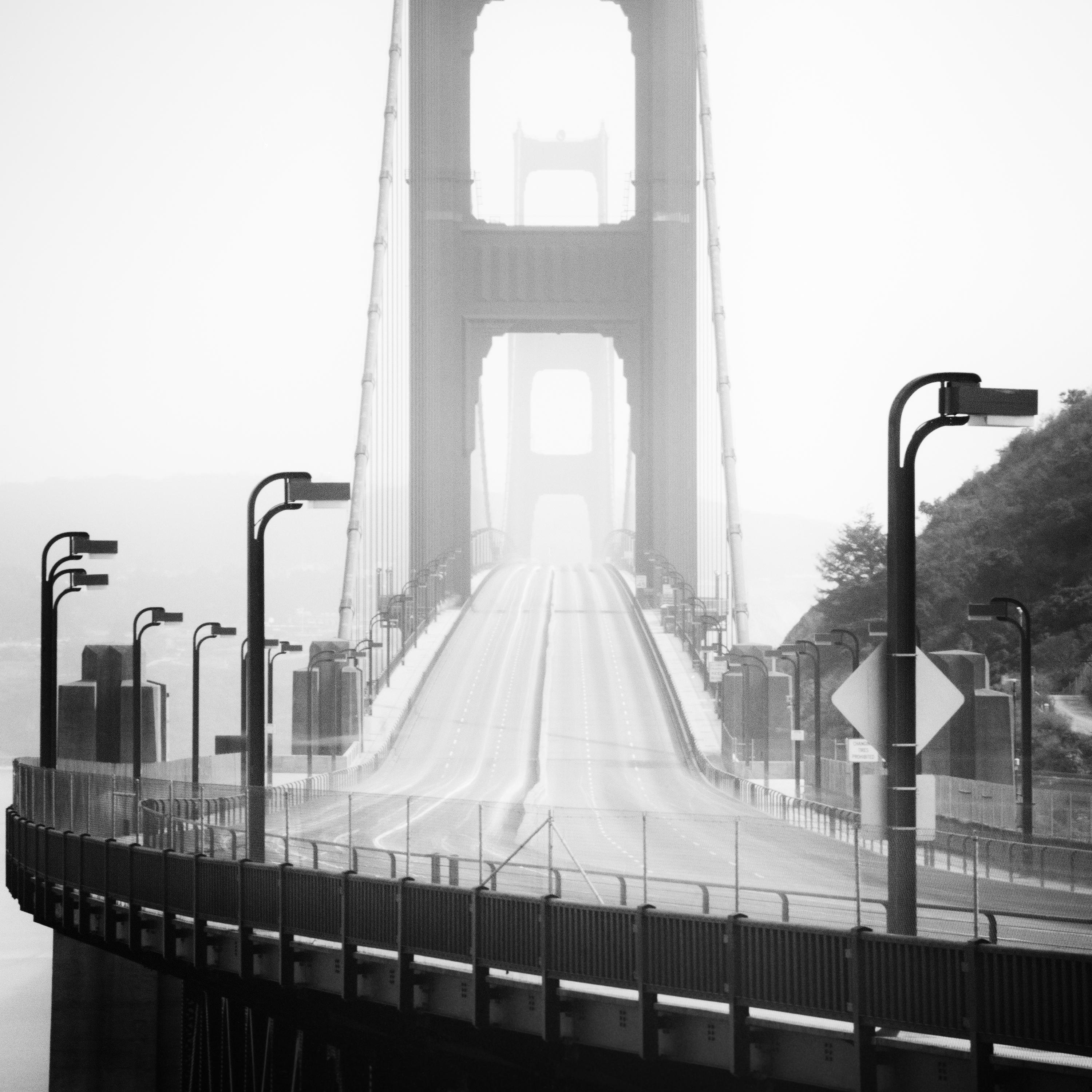 Golden Gate, San Francisco, black and white long exposure, cityscape photography For Sale 3
