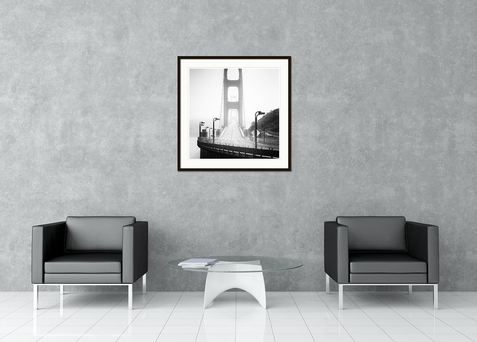 Golden Gate, San Francisco, USA, black and white photography, fine art landscape - Contemporary Photograph by Gerald Berghammer