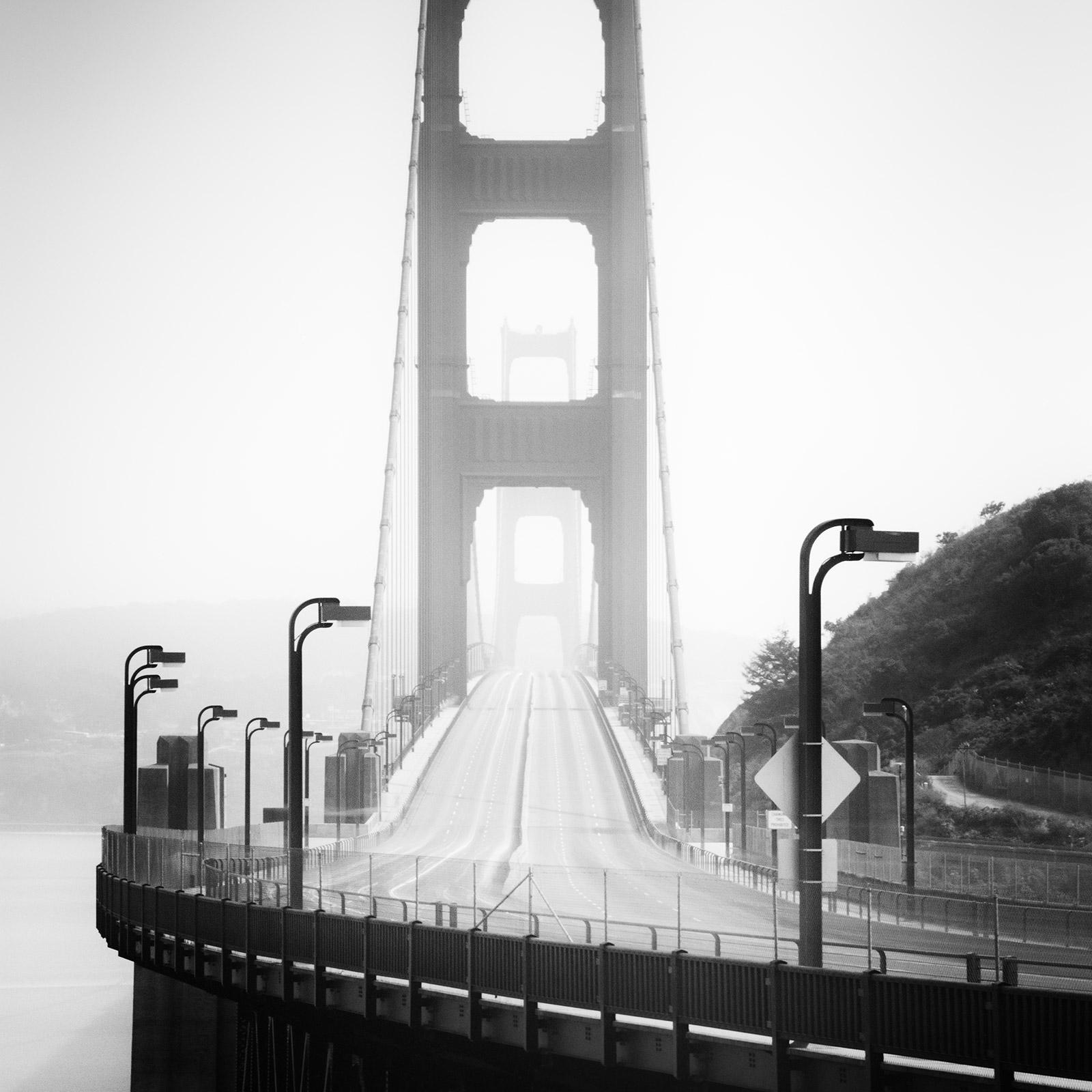 Gerald Berghammer Landscape Photograph - Golden Gate, San Francisco, black and white long exposure, cityscape photography