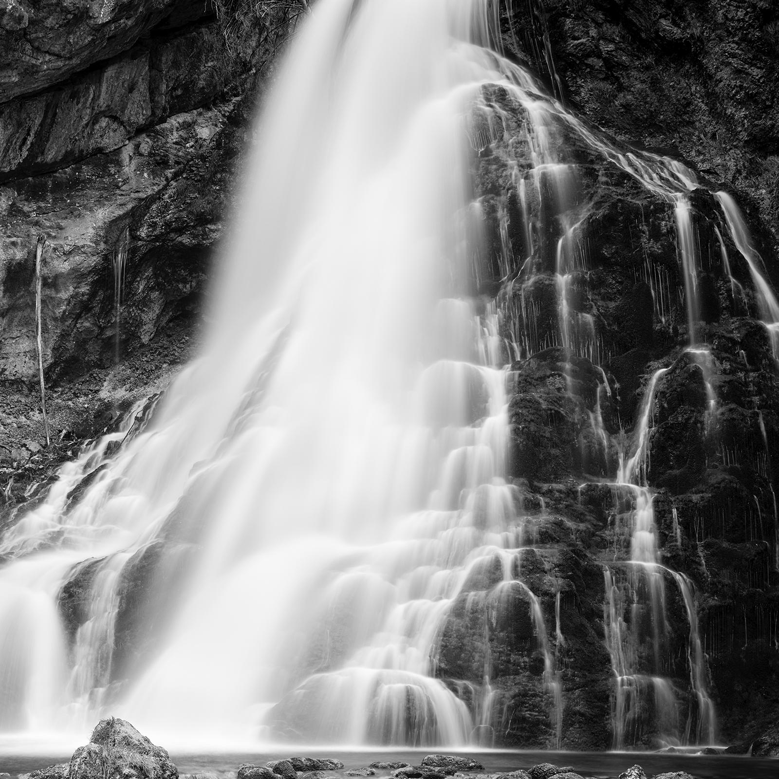 Golling Falls, mountain waterfall, black and white landscape fineart photography For Sale 5