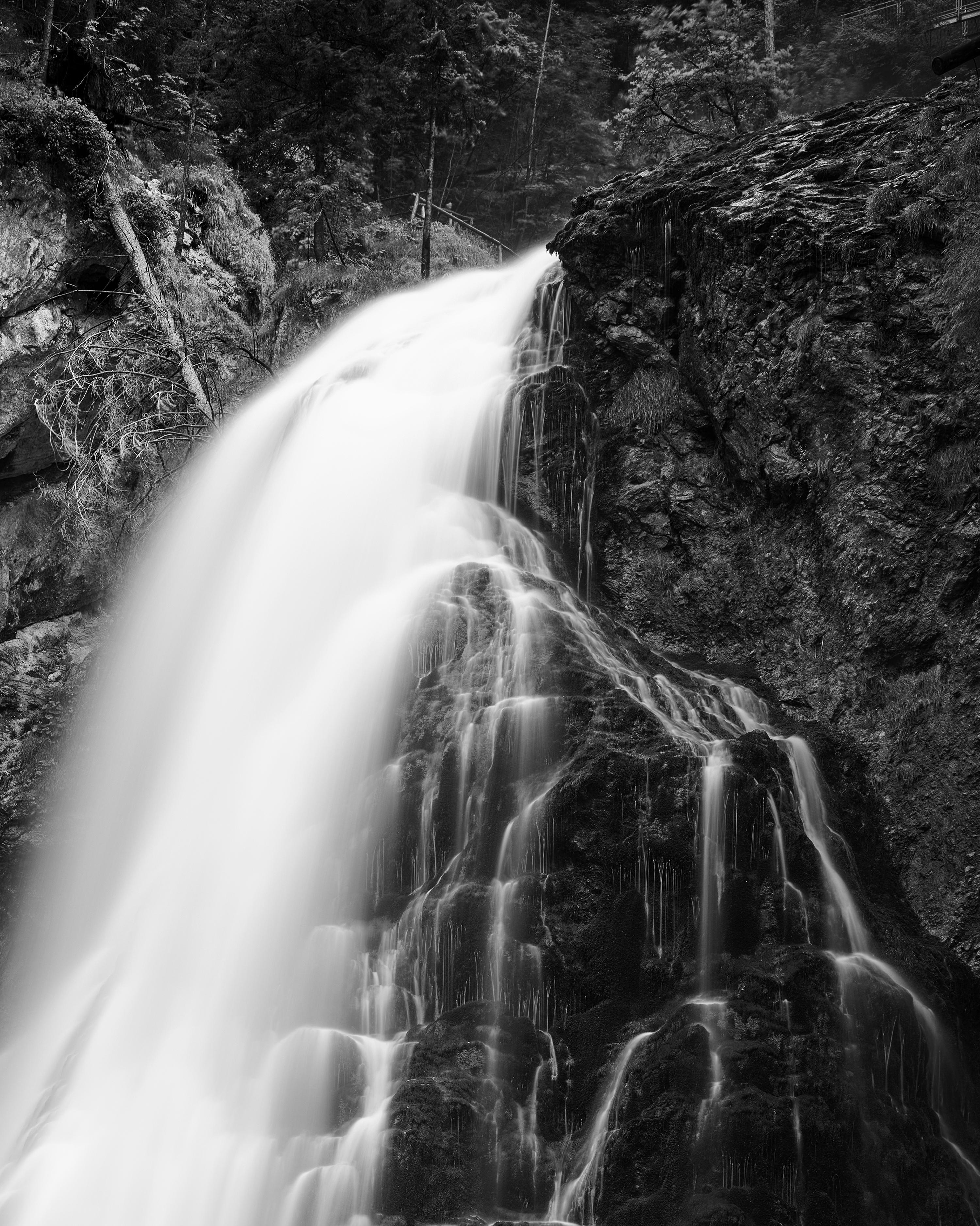 Golling Falls, Waterfall, Austria, black & white waterscape fine art photography For Sale 3