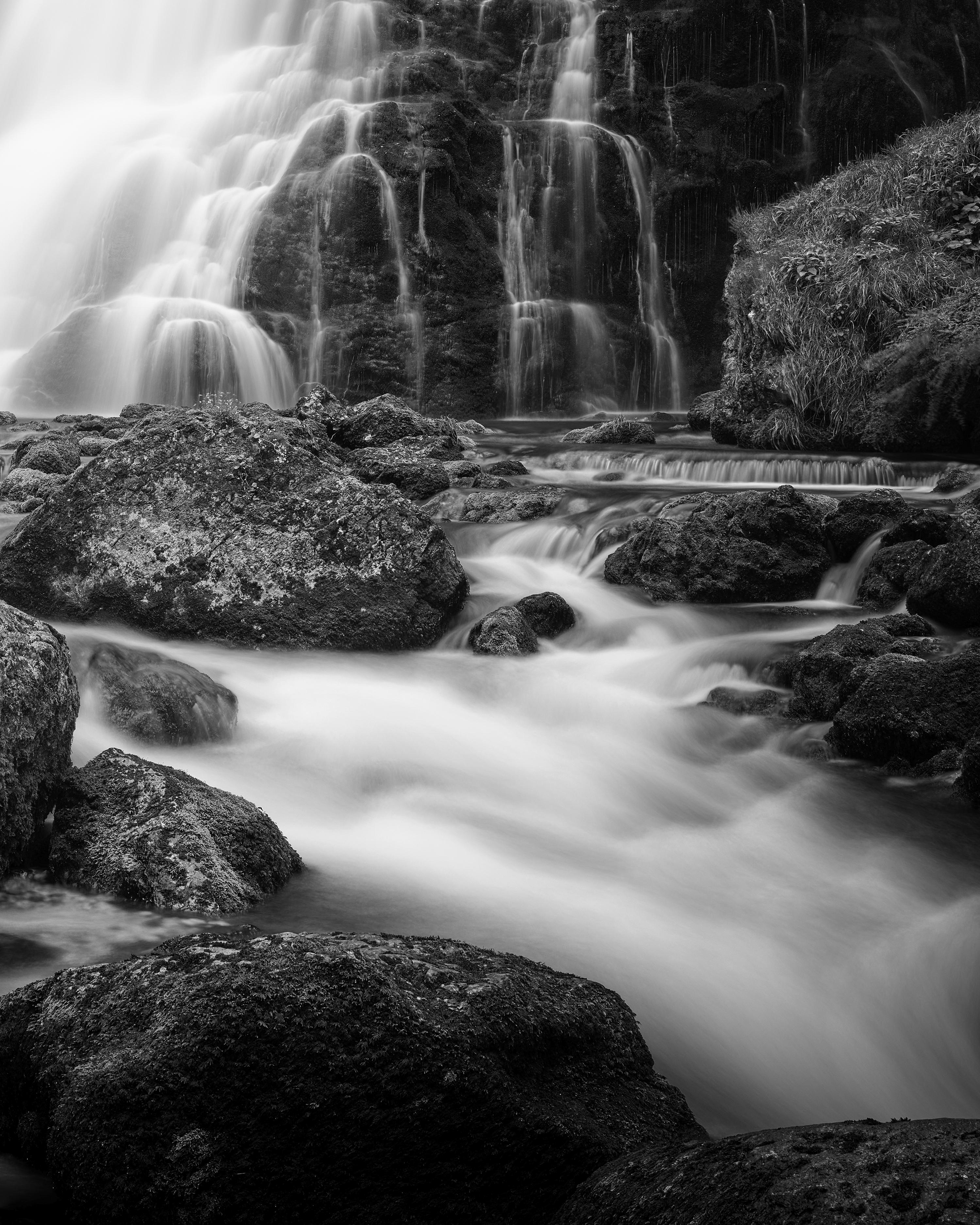 Golling Falls, Waterfall, Austria, black & white waterscape fine art photography For Sale 5