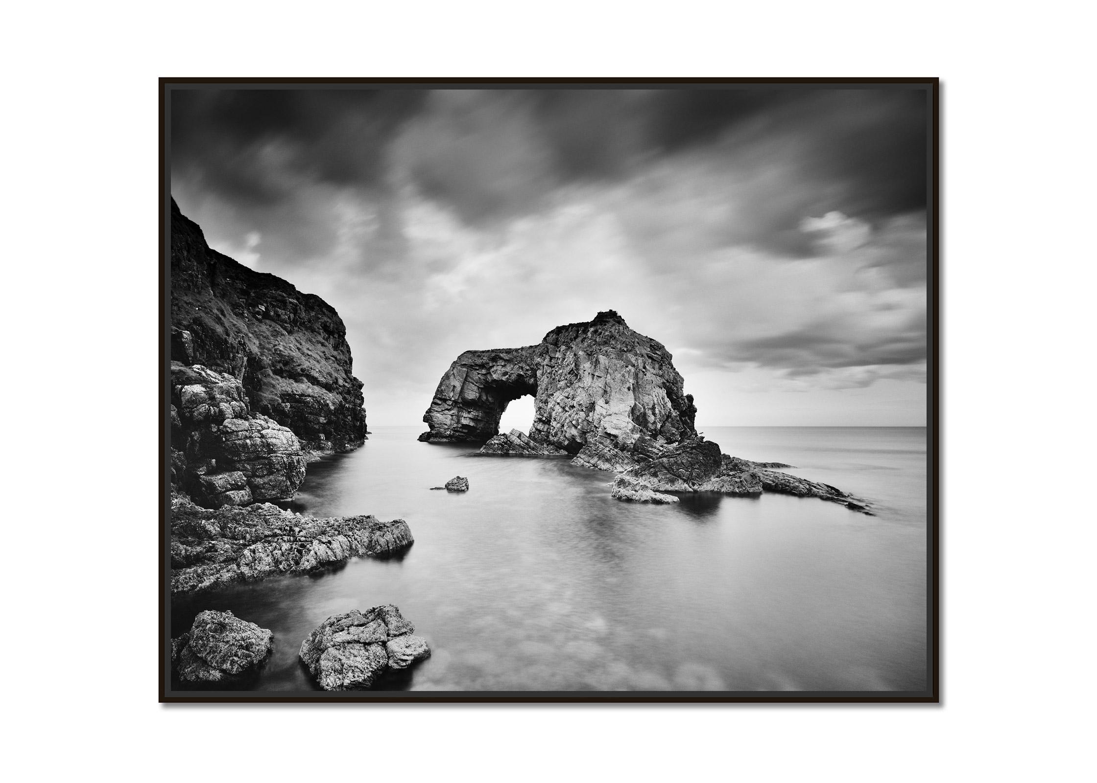 Great Pollet Sea Arch, Ireland, black and white fine art waterscape photography  - Photograph by Gerald Berghammer