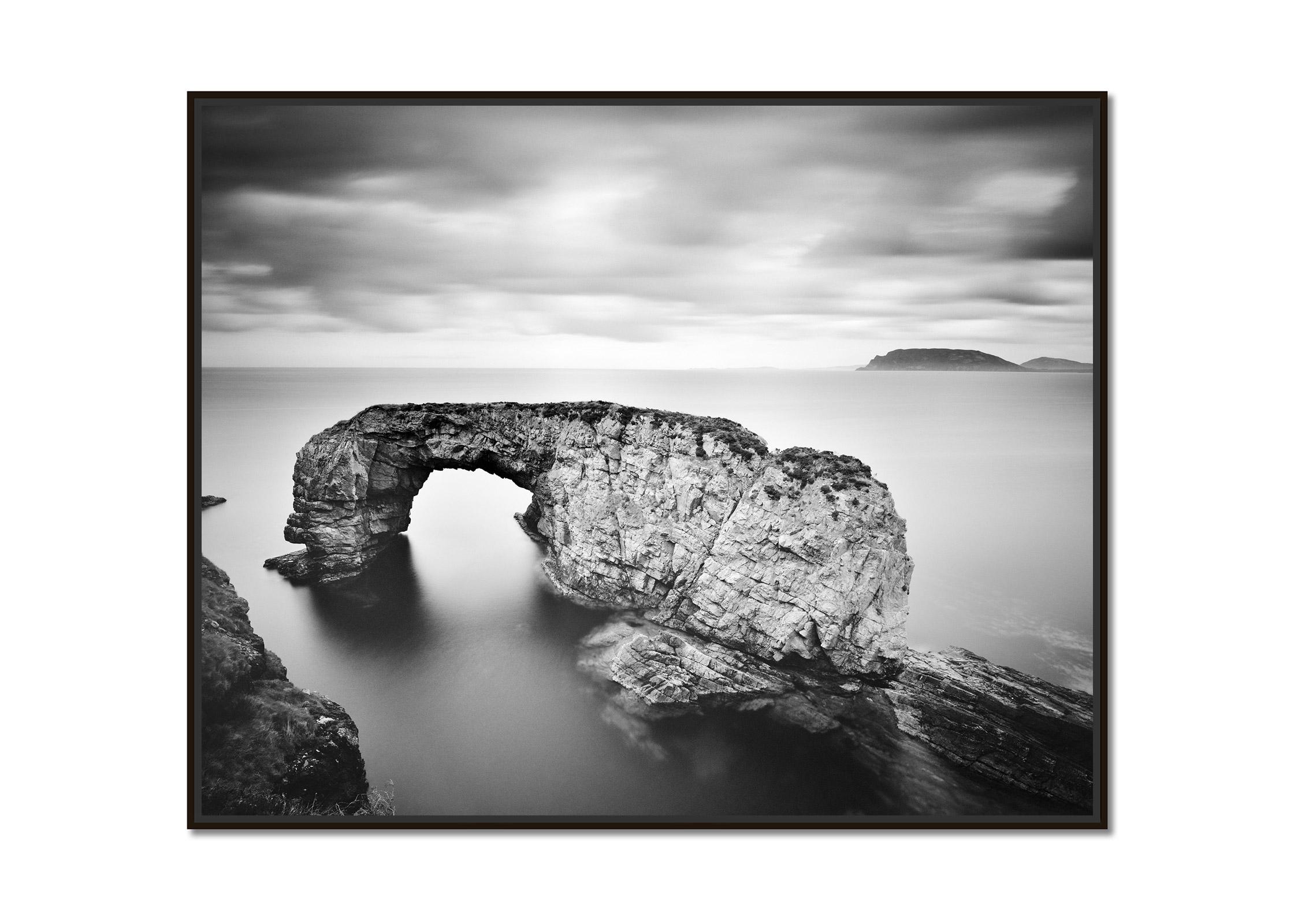 Great Pollet Sea Arch, Ireland, black and white photography, fine art landscape - Photograph by Gerald Berghammer