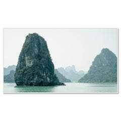 Green Limestone Cliffs, La Hong Bay, Vietnam - seascape pamorama photography