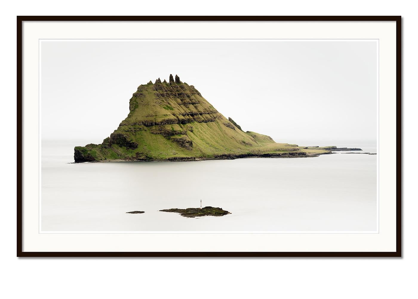 Green Rock Island, Faroe Islands, Large Seascape Photograph, Limited Edition For Sale 1