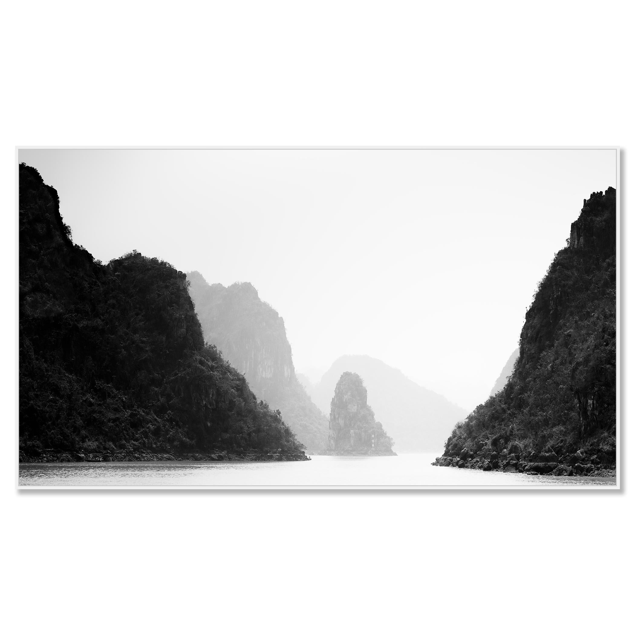 Ha Long Bay Panorma, seascape, limestone rocks, Vietnam - landscape photography - Photograph by Gerald Berghammer