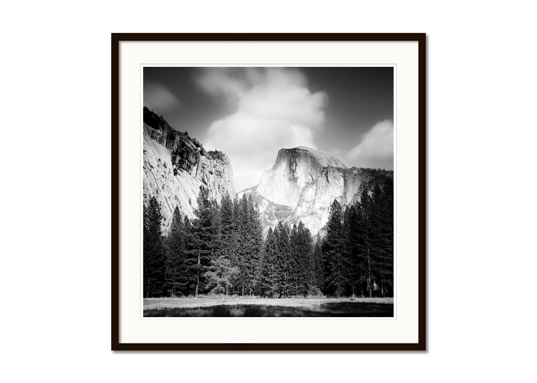 Half Dome, Yosemite National Park, USA, black and white landscape photography - Black Landscape Photograph by Gerald Berghammer