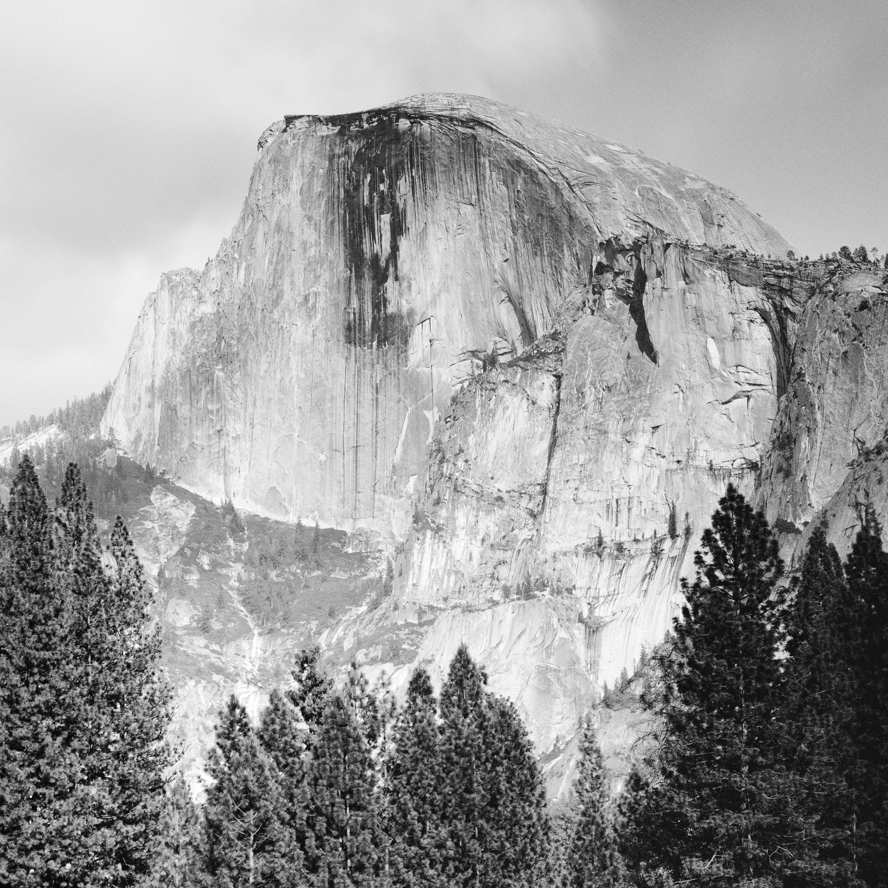 Half Dome, Yosemite National Park, USA, black and white photography, landscape For Sale 1