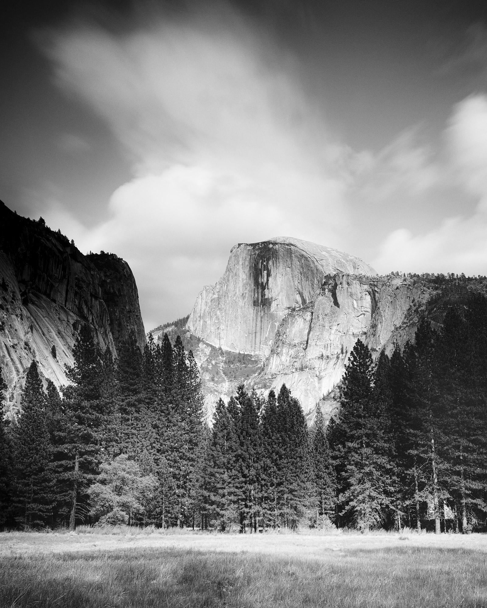 Half Dome, Parco Nazionale dello Yosemite, USA, fotografia in bianco e nero, paesaggio