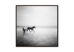 Harness Racing, Beach, photographie en noir et blanc, paysage en édition limitée