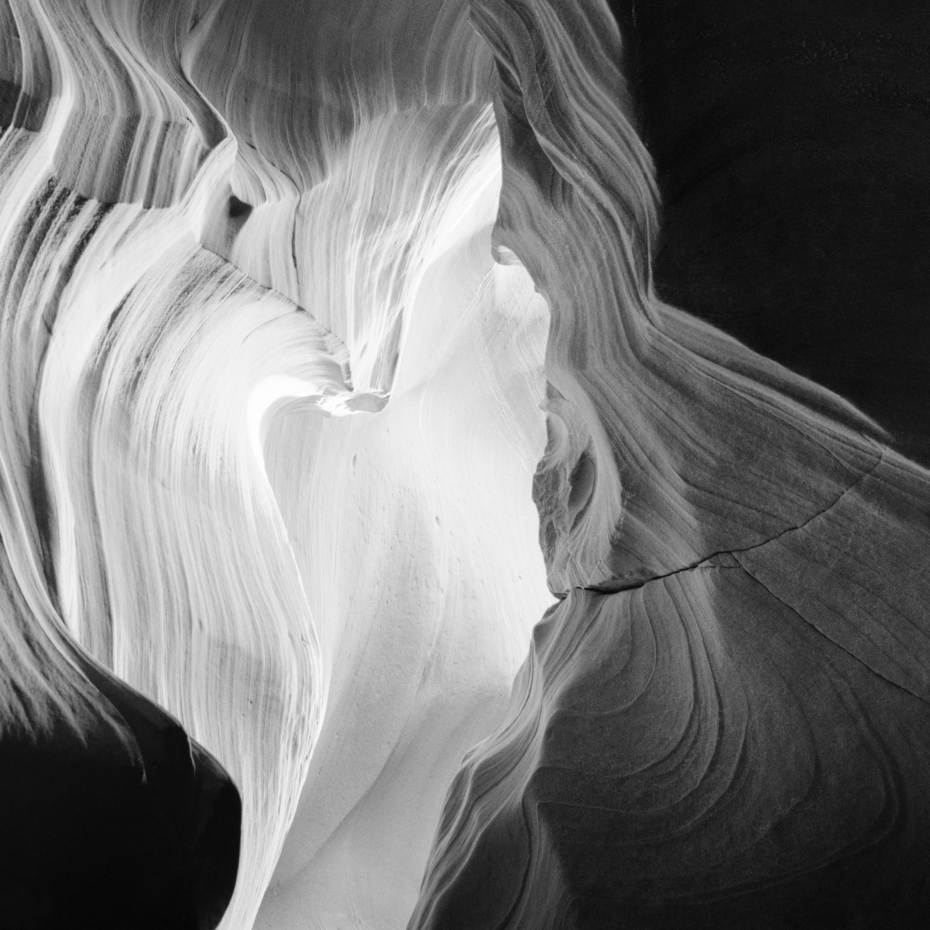 Heart, Antelope Canyon, desert, USA, black white and photography, art landscape For Sale 3