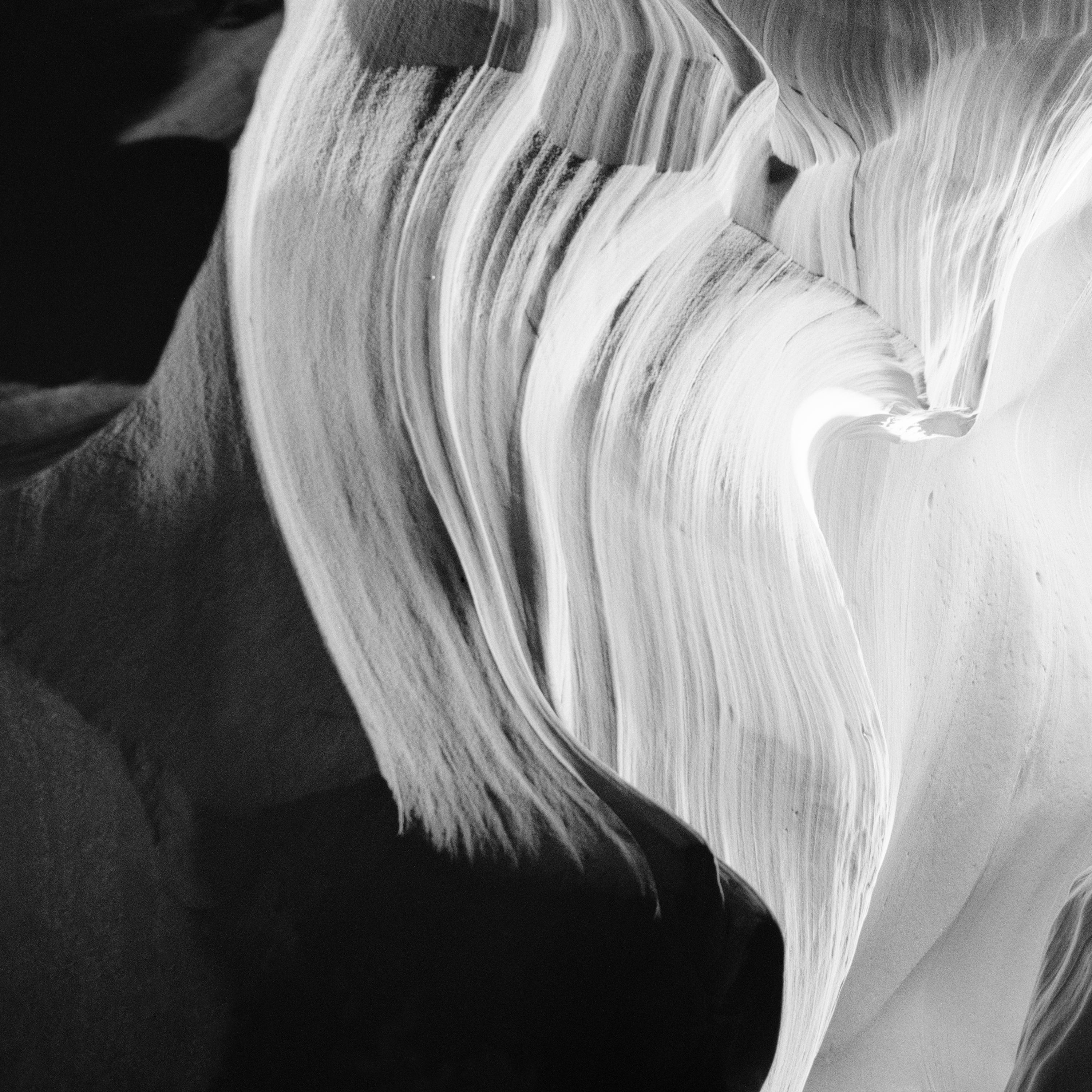 Heart, Antelope Canyon, desert, USA, black white and photography, art landscape For Sale 4
