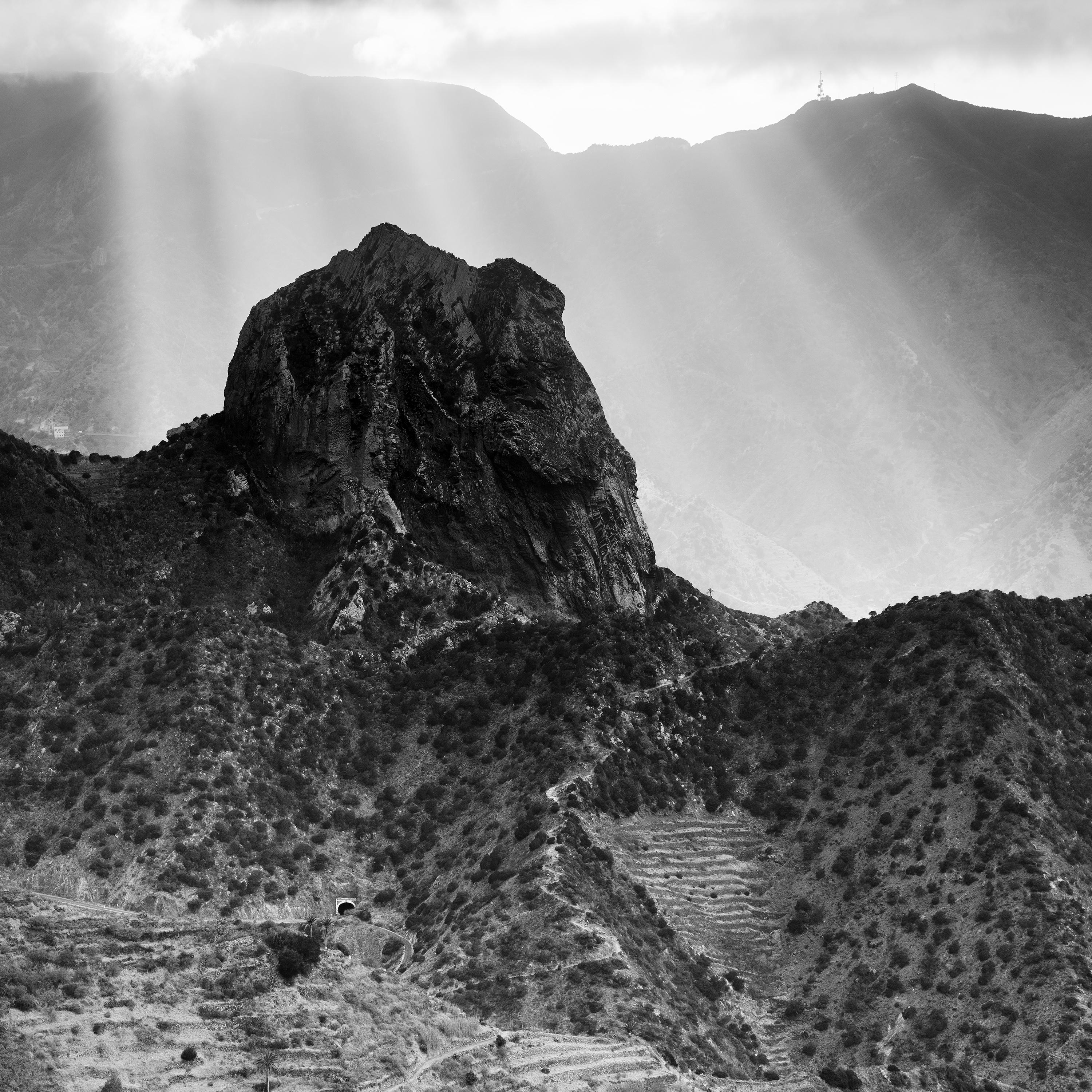 Here comes the Sun, Spain, black and white photography, landscape fine art image For Sale 1