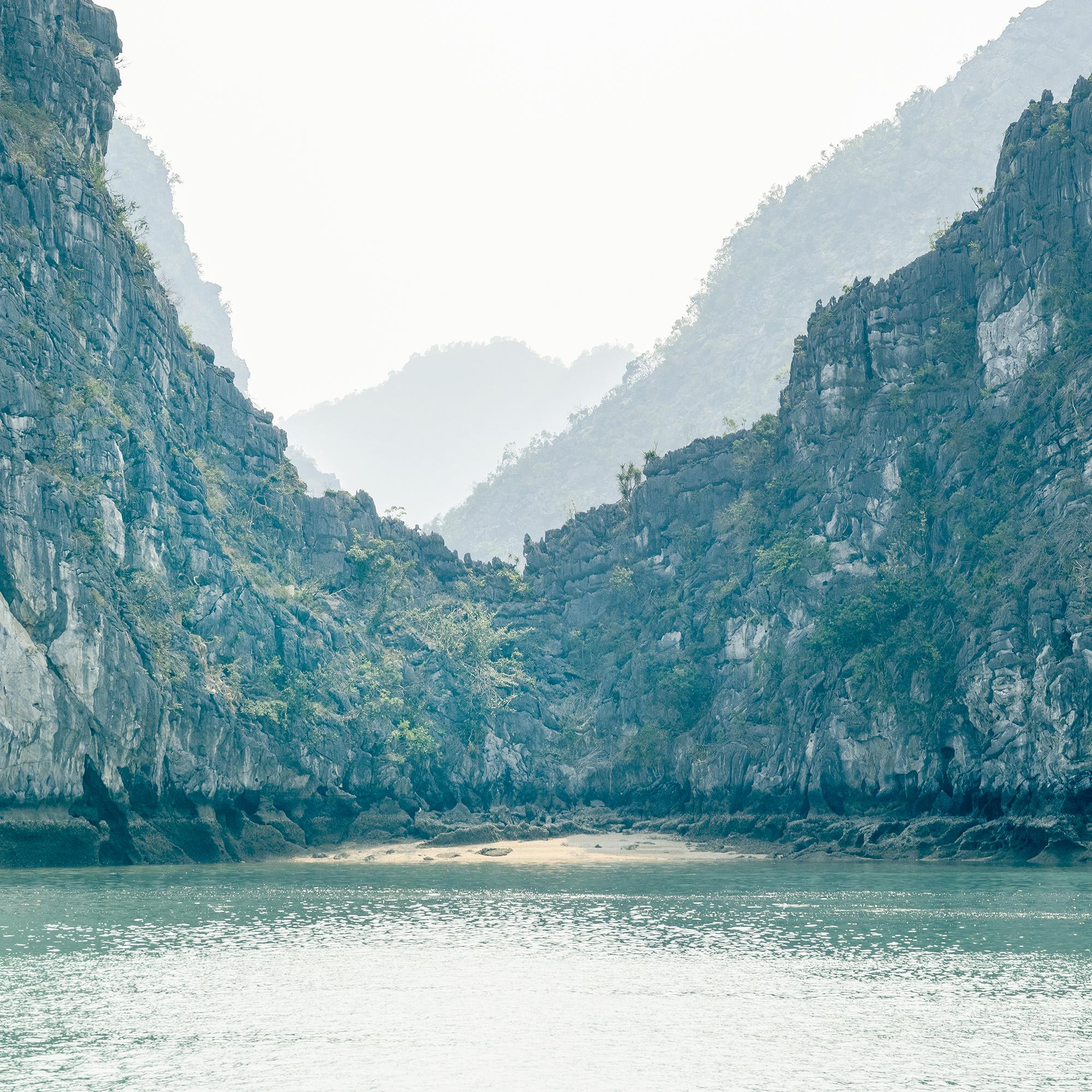 Hidden Beach and Green Hills, La Hong Bay, Vietnam - Seascape Photography For Sale 10