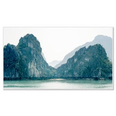 Hidden Beach and Green Hills, La Hong Bay, Vietnam - Seascape Photography