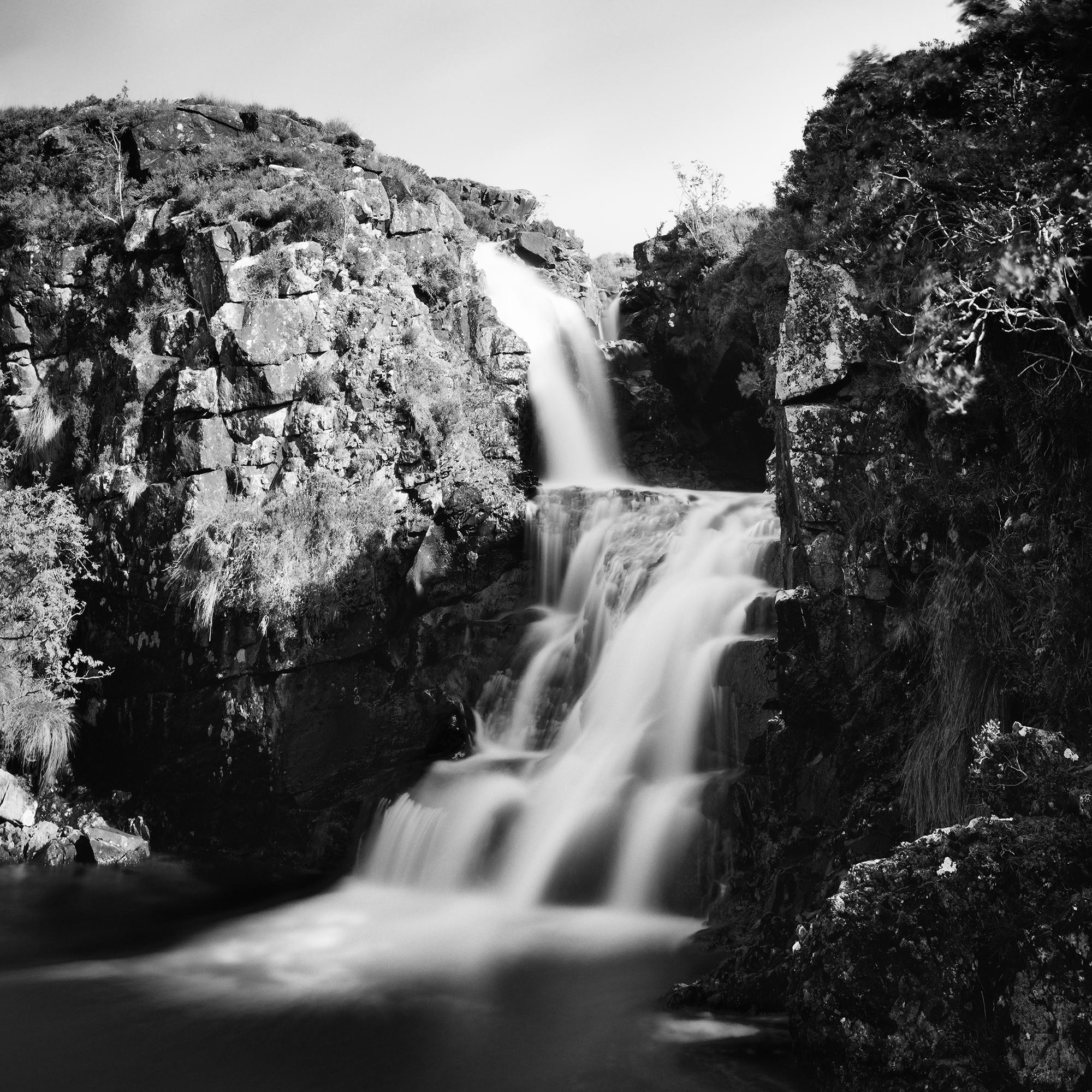 Highland Waterfall mountain stream Scotland black white landscape photography For Sale 3