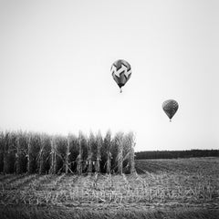Hot Air Balloon Championship Austria black white landscape fine art photography 