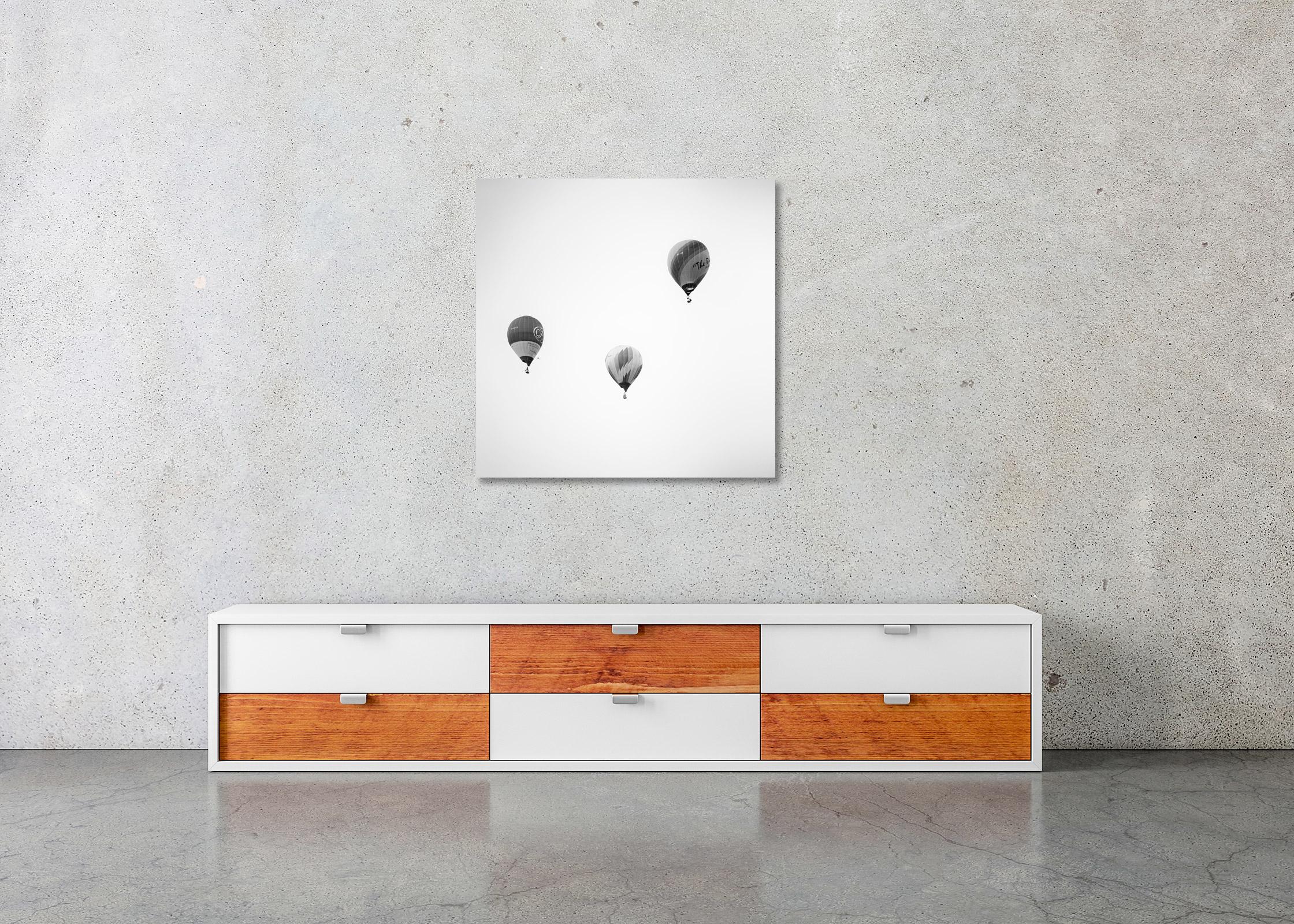 Mongolfiera, Campionato, fotografia minimalista in bianco e nero, paesaggio in vendita 2