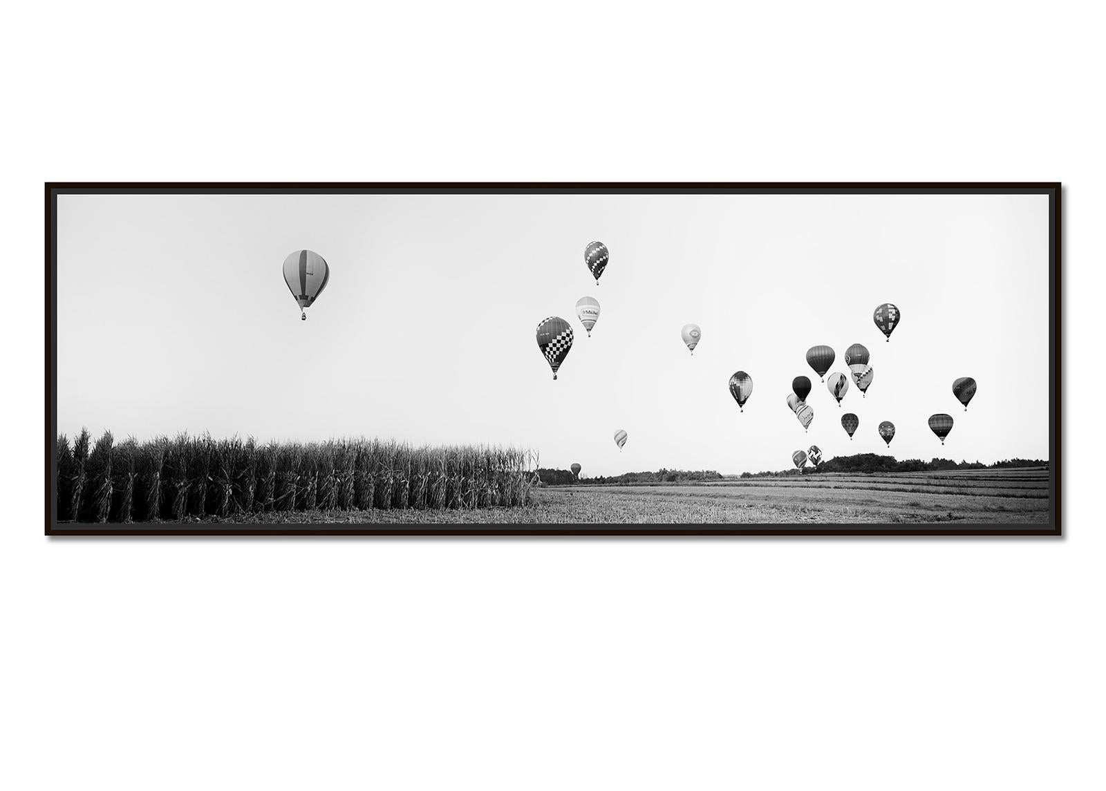 Panorama del Globo Aerostático, Campeonato, fotografía en blanco y negro, paisaje - Photograph de Gerald Berghammer