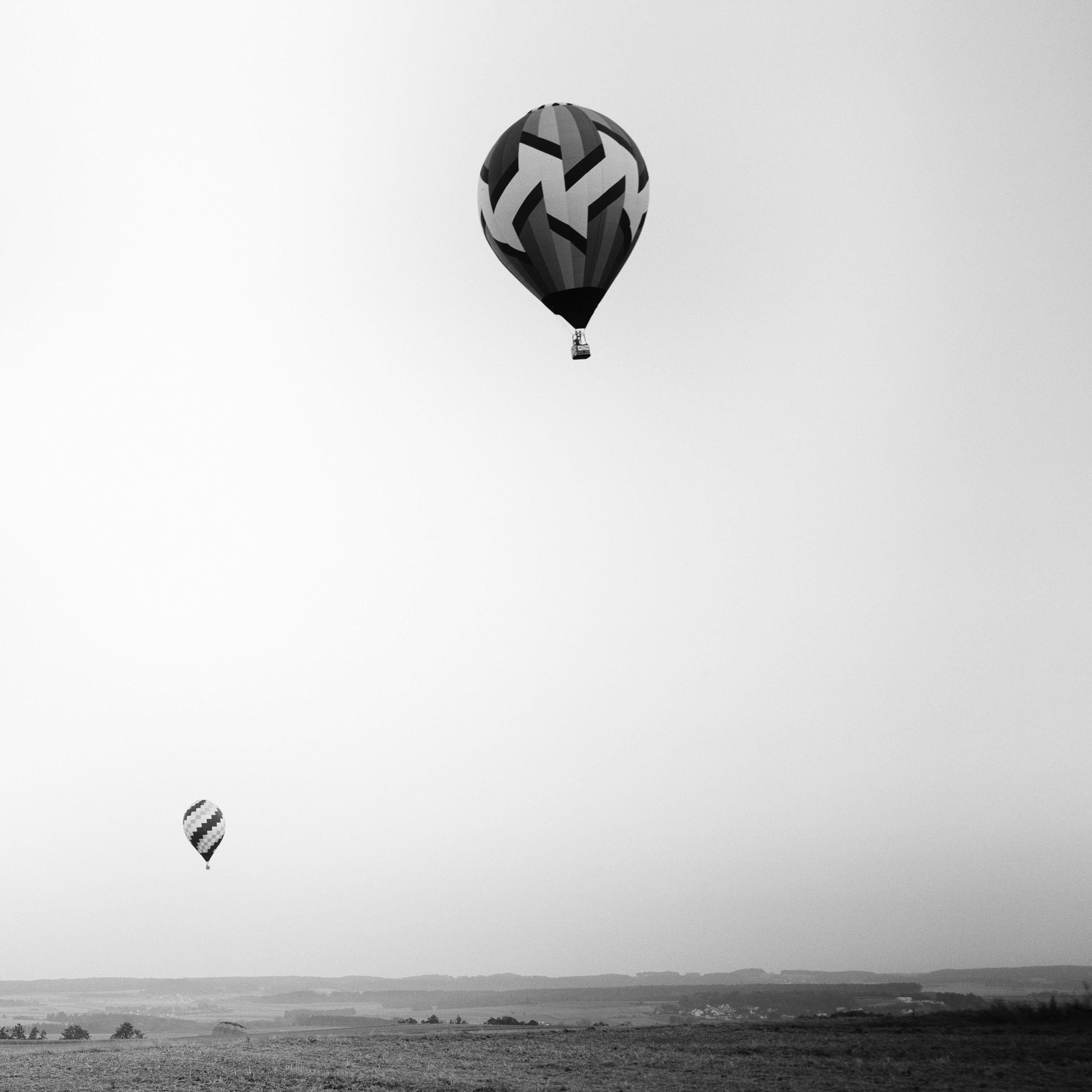 Hot Air Balloon Panorama, World Championship, black white landscape photography For Sale 5