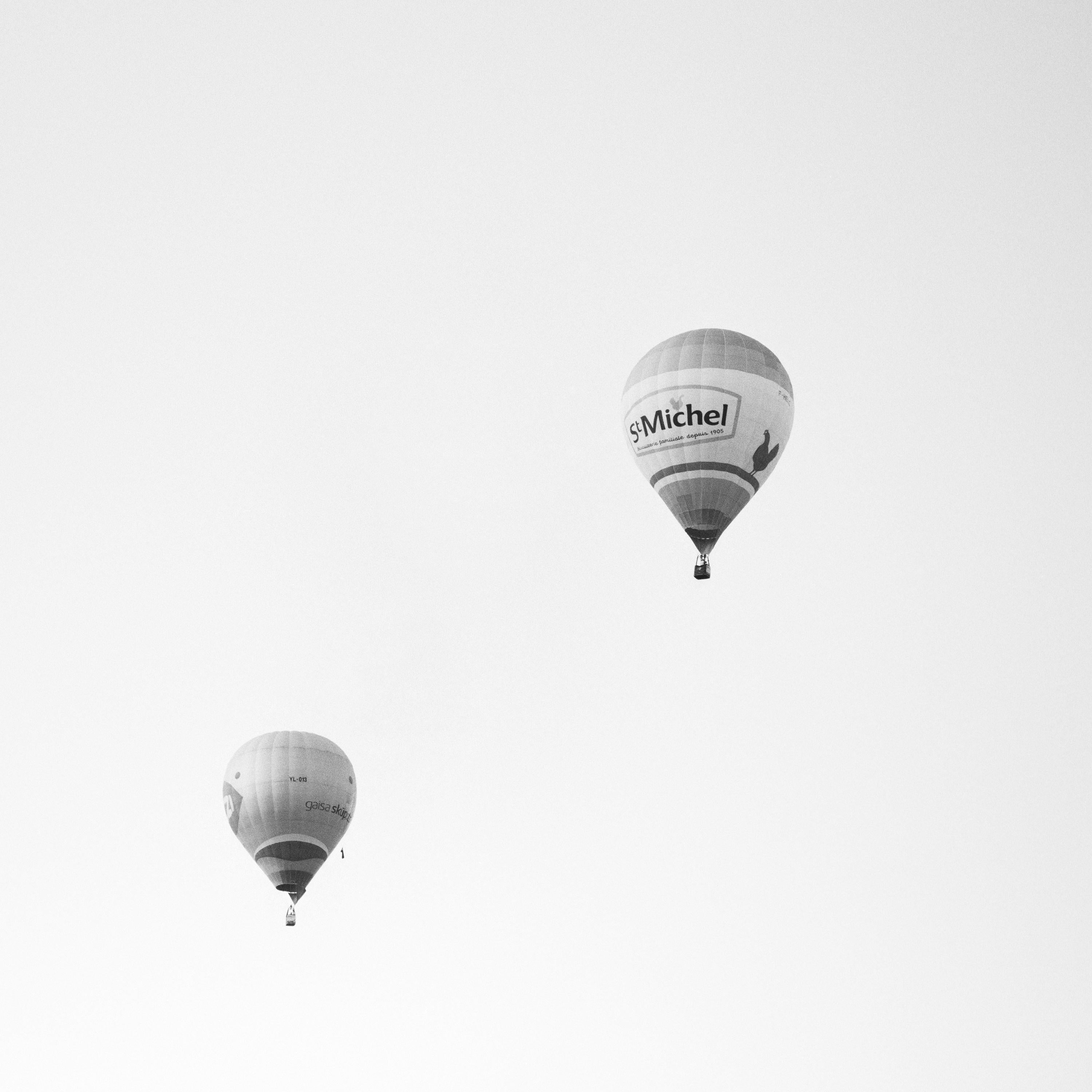 Hot Air Balloon world Championship, Austria, black and white prints, landscape For Sale 1