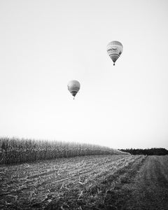 Hot Air Balloon world Championship, black and white photograph, limited edition