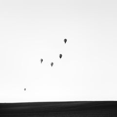 Hot Air Balloon, World Championship, black and white photography, landscape