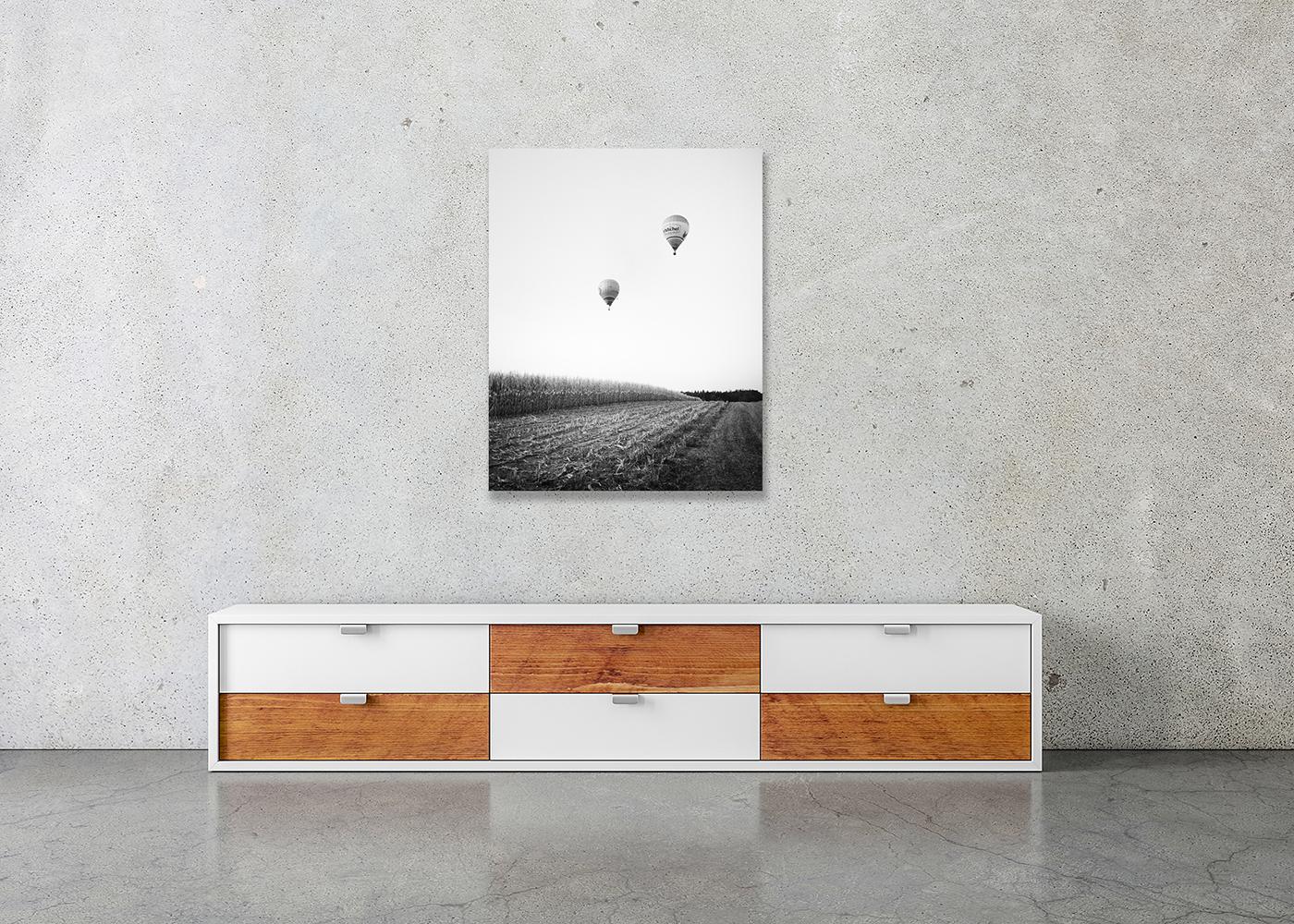 Campeonato del mundo de globos aerostáticos, fotografía en blanco y negro, edición limitada en venta 2