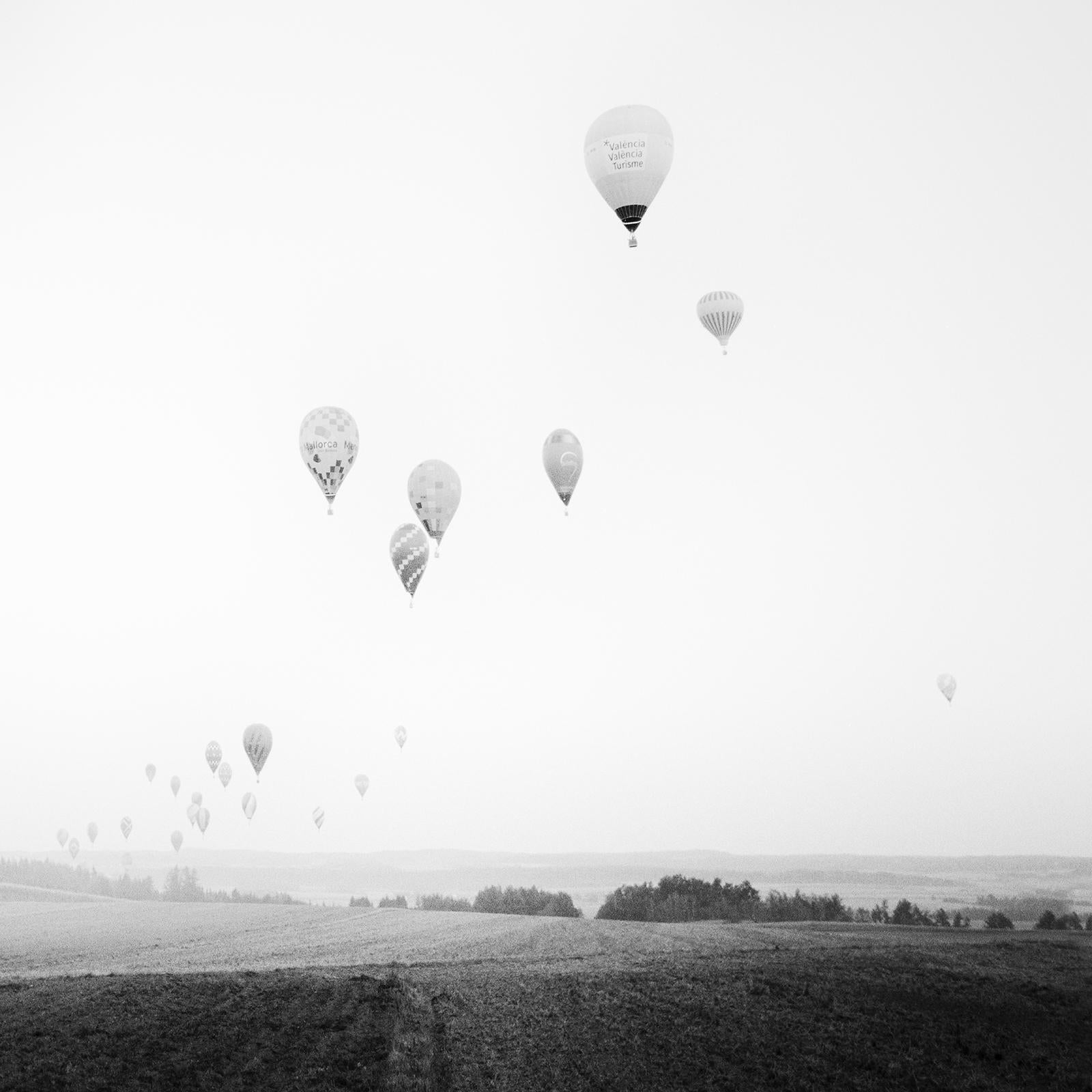 Hot Air Balloon, World Championship, black and white photography, art, landscape For Sale 2