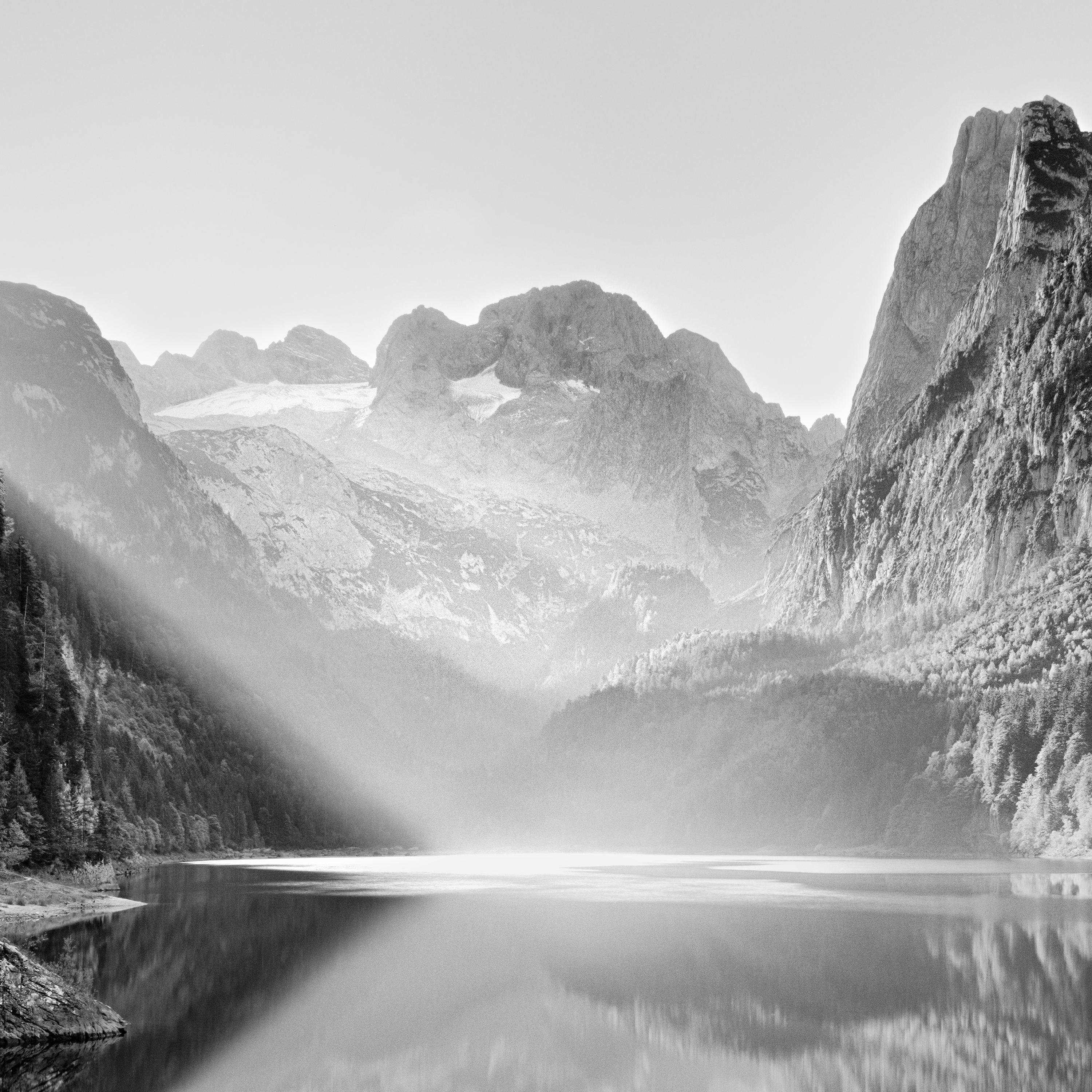 Illumination, mountain lake, black and white long exposure landscape photography For Sale 3