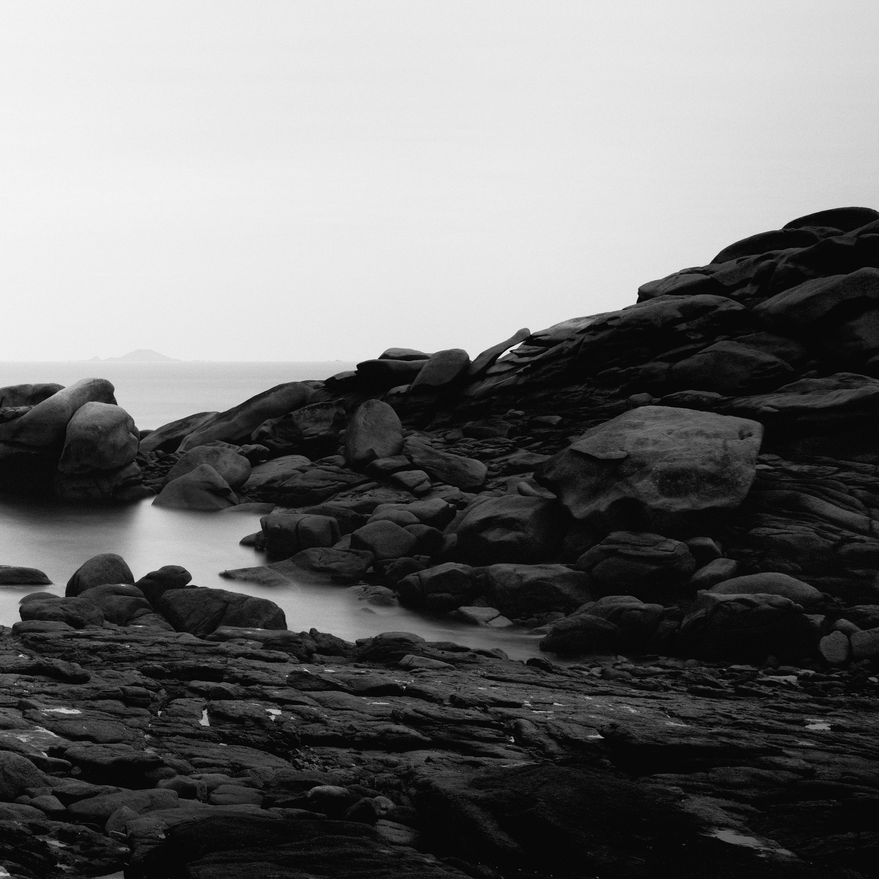 Into the Ocean France contemporary black white fine art landscape photography For Sale 5