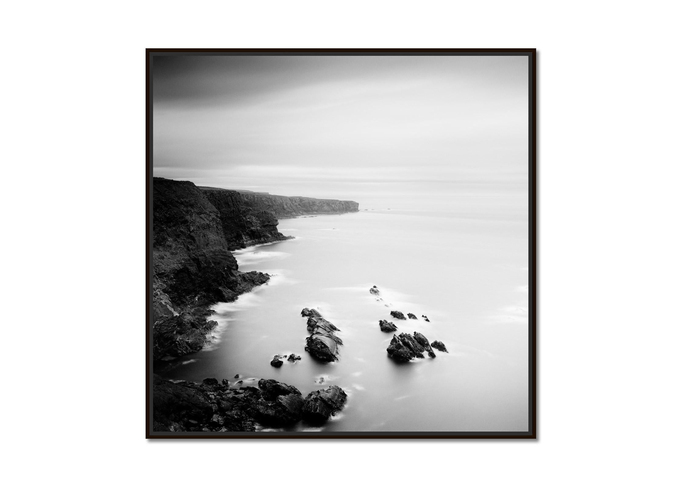 Irish Coast, Cliffs, Ireland, black and white fine art photography, landscape - Photograph by Gerald Berghammer