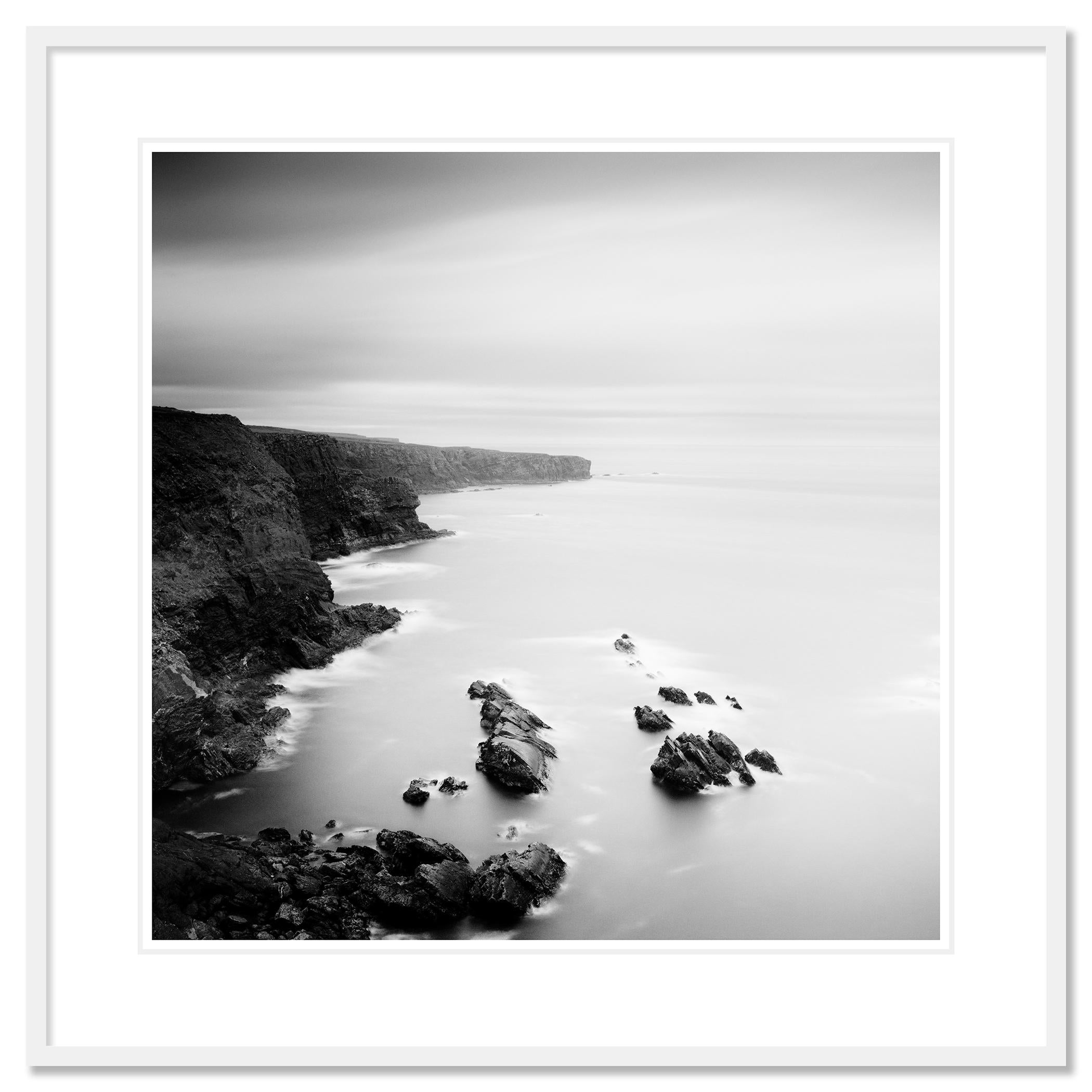 Irish Coast, Cliffs, Ireland, monochrome, landscape photograph, limited edition - Contemporary Photograph by Gerald Berghammer