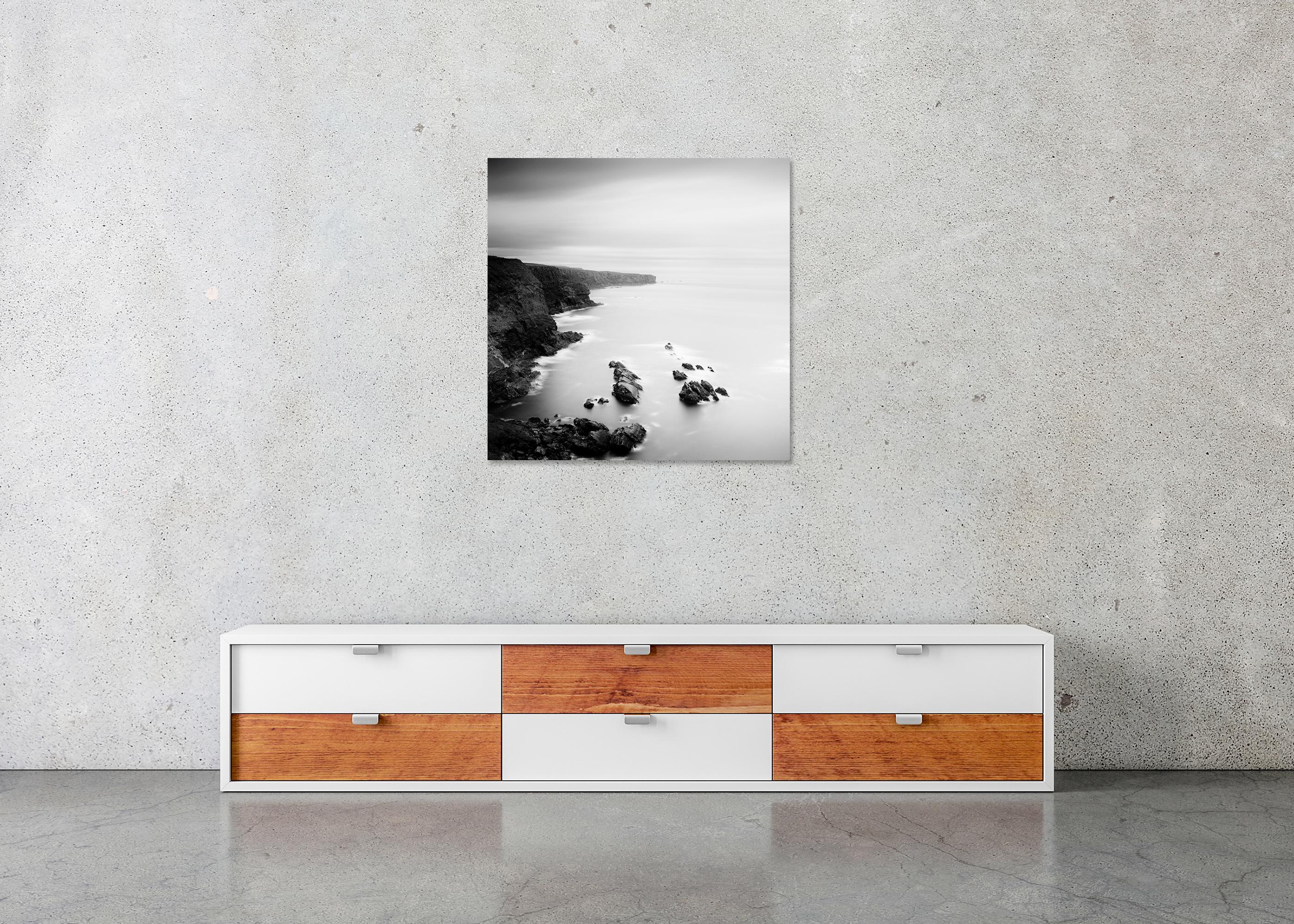Irish Coast, Cliffs, Ireland, monochrome, landscape photograph, limited edition For Sale 1