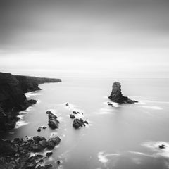 Côte d'Irlande, Cliffs, Shoreline, Irlande, photographies de paysages aquatiques en noir et blanc