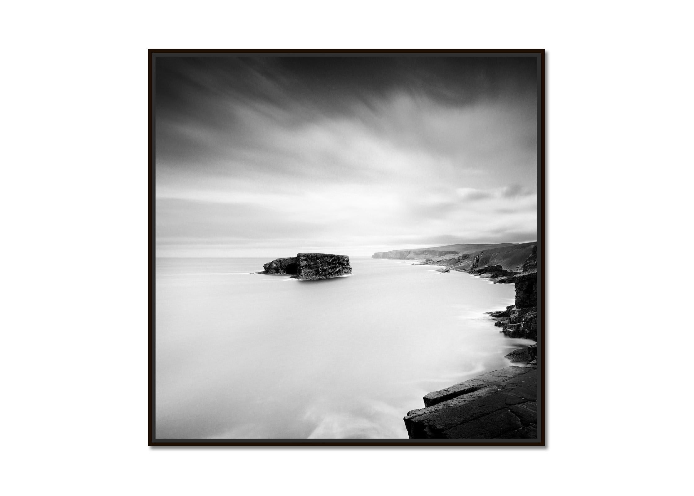 Irish Coast, Ireland, shoreline, fine art, black and white landscape photo print - Photograph by Gerald Berghammer