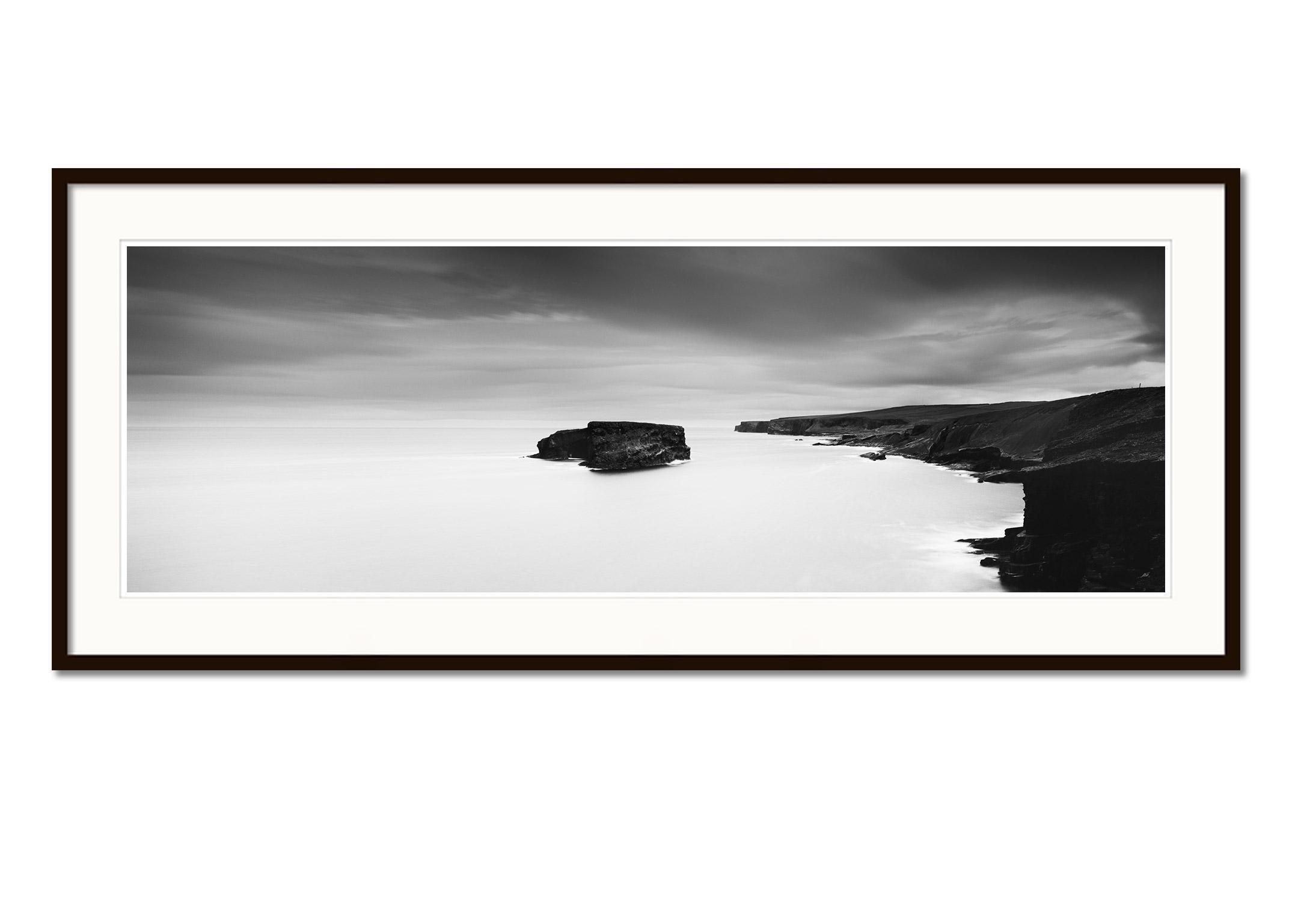 Irish Coast Panorama, Ireland, fine art photography, waterscape, long exposure  - Gray Landscape Photograph by Gerald Berghammer