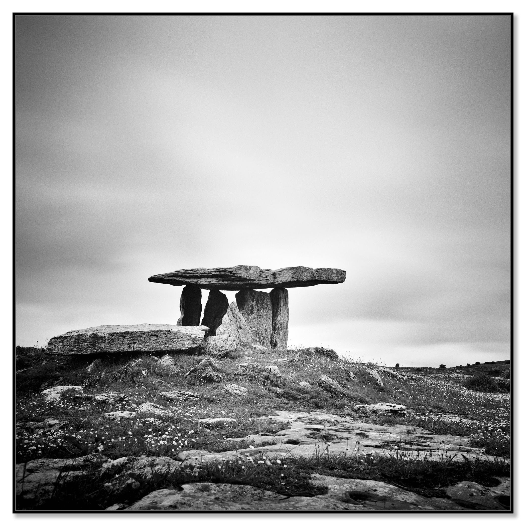 Irish megalithic Tomb Ireland monochrome photograph landscape limited - Photograph by Gerald Berghammer
