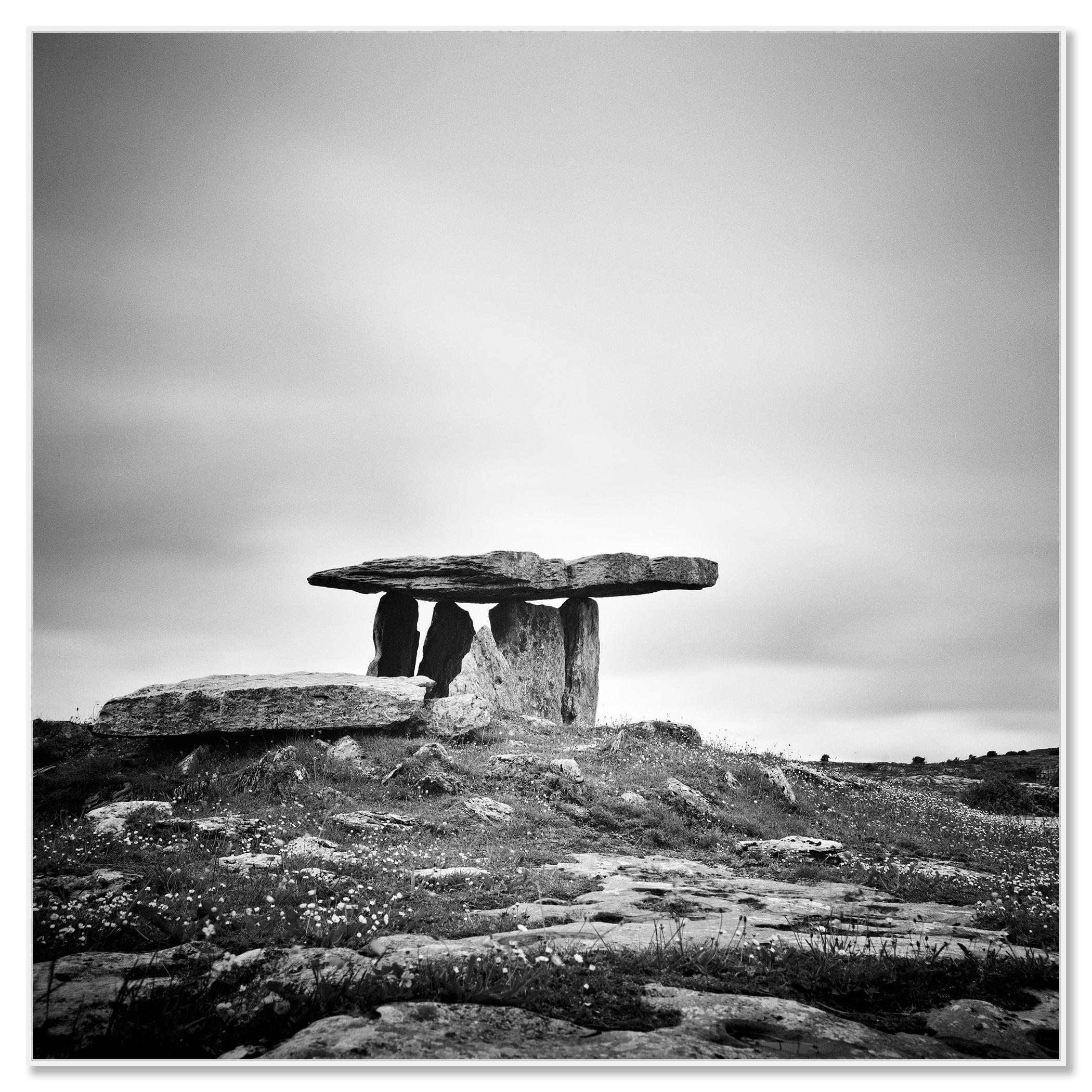 Irish megalithic Tomb Ireland monochrome photograph landscape limited - Contemporary Photograph by Gerald Berghammer