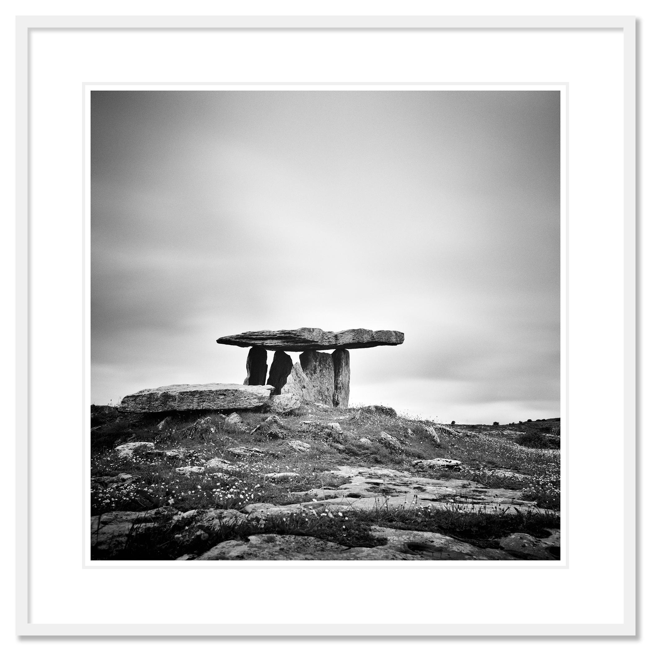 Irish megalithic Tomb Ireland monochrome photograph landscape limited For Sale 1