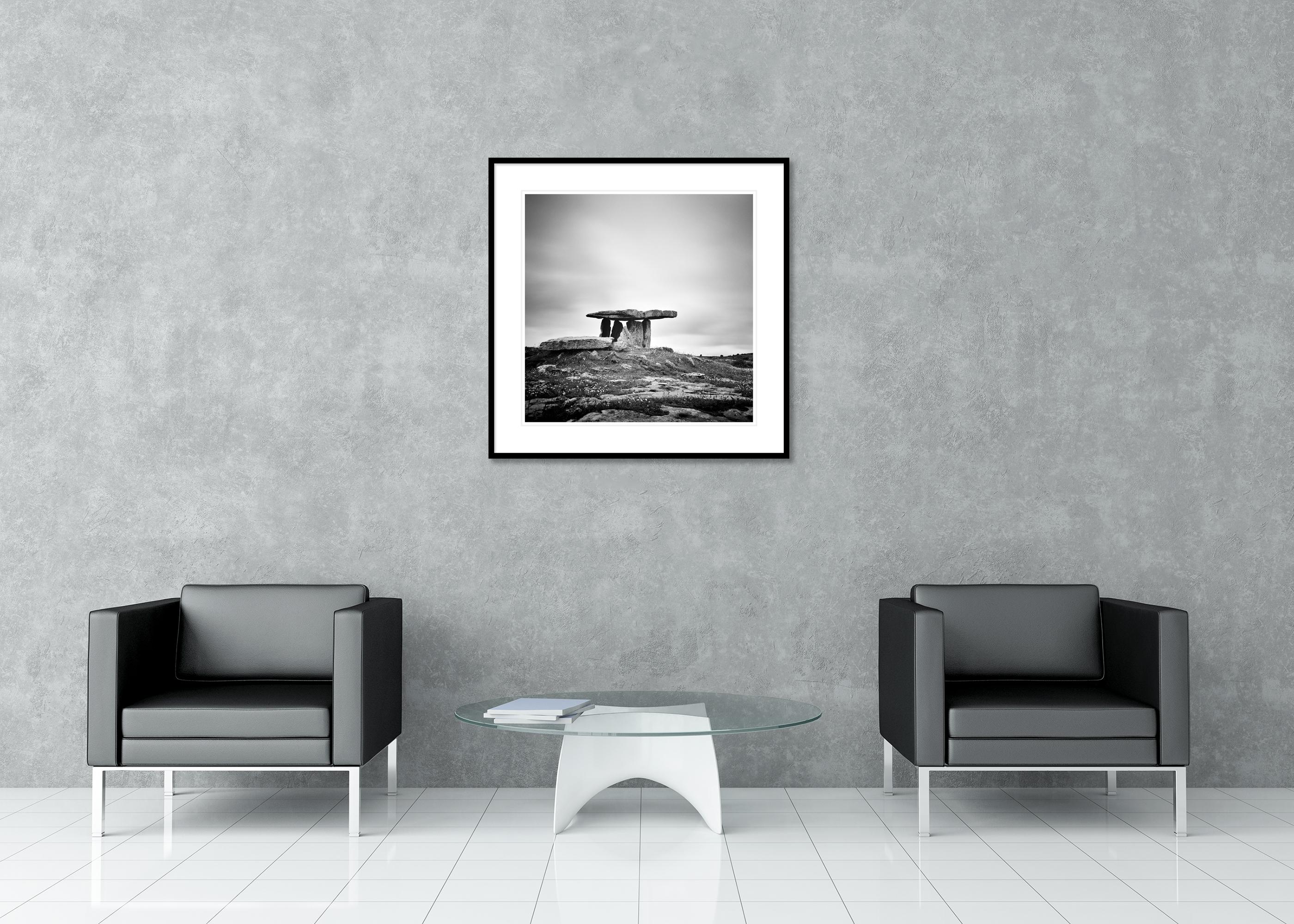 Irish megalithic Tomb Ireland monochrome photograph landscape limited For Sale 2
